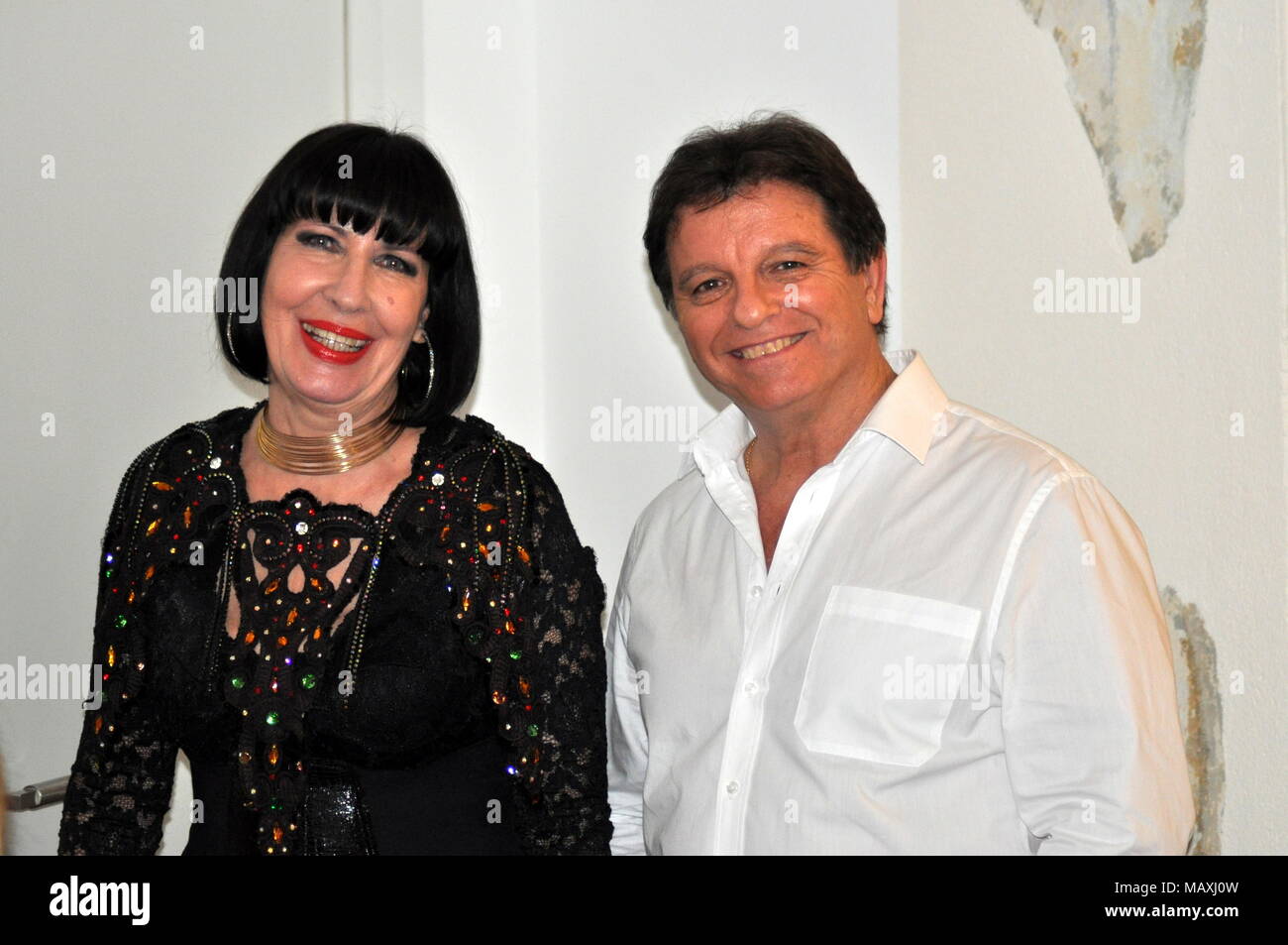 Sandra mo mit Valentino frueher mit Jan Gregor Stockfoto