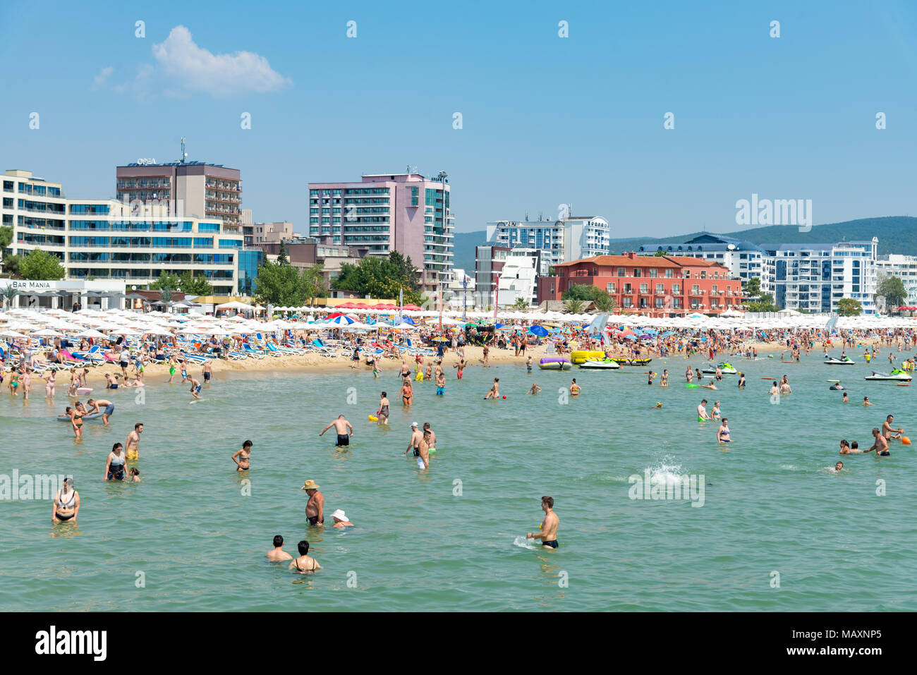 Sunny Beach, Bulgarien Stockfoto