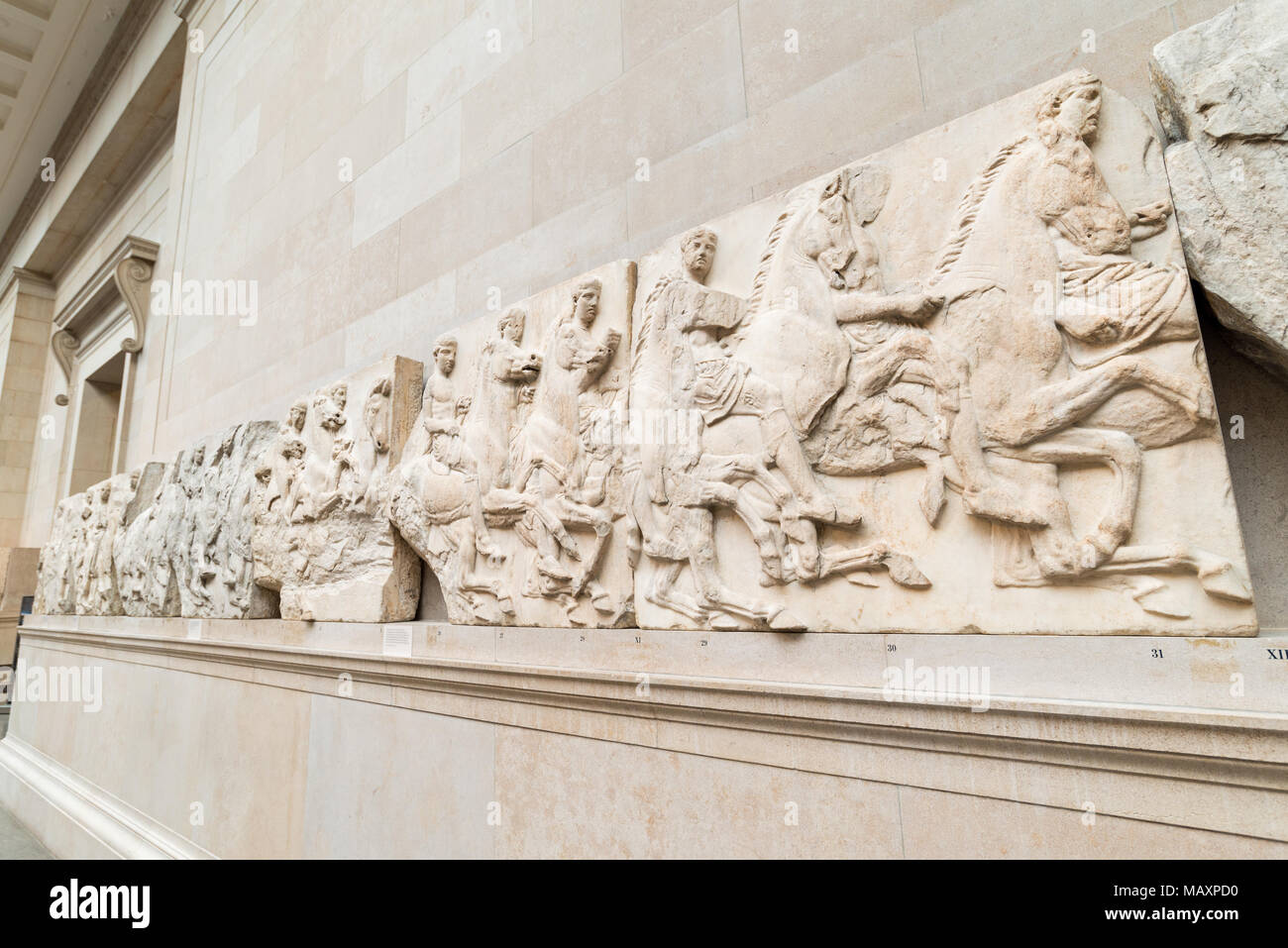 Die Elgin Marbles im British Museum, London, UK Stockfoto