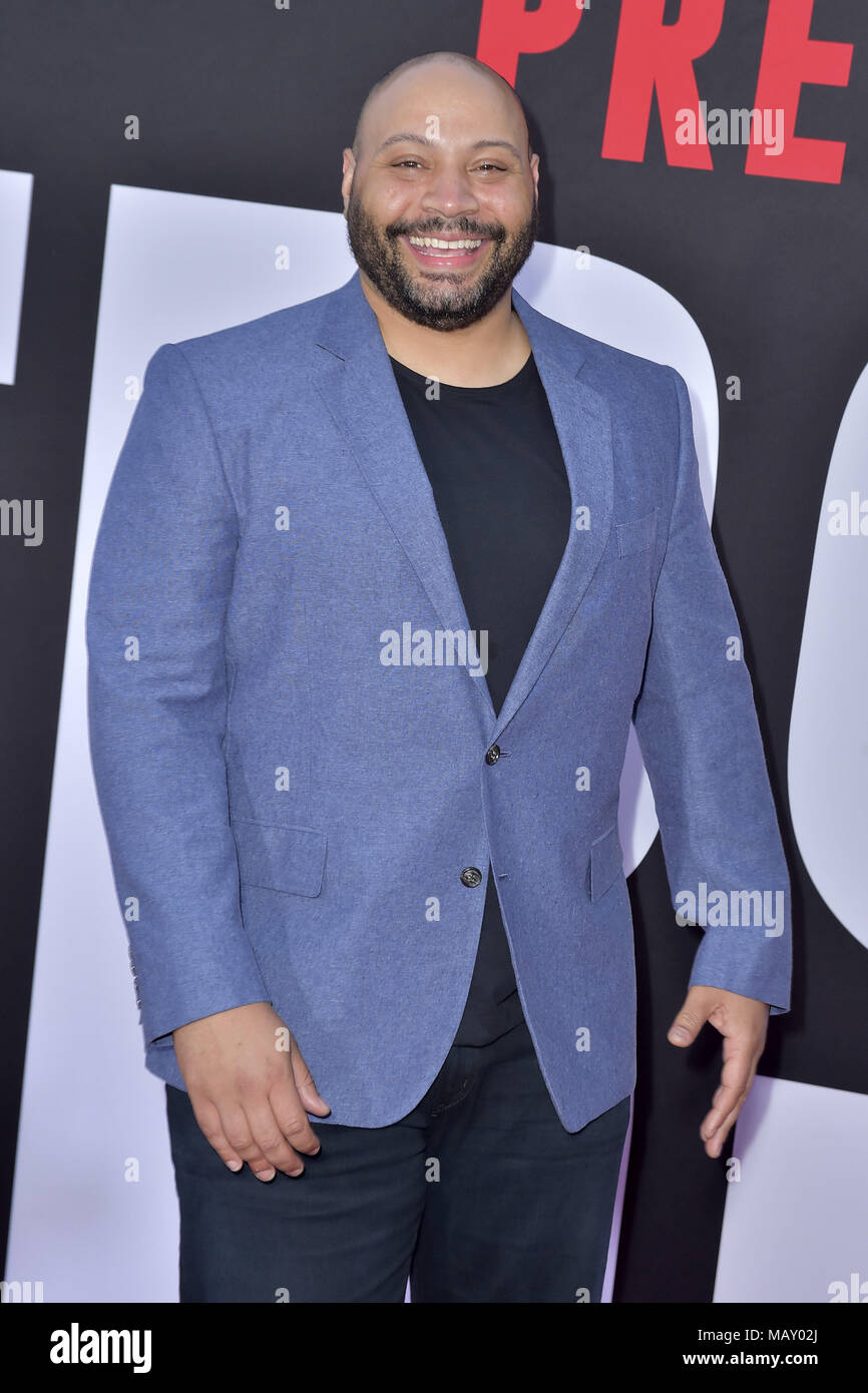 Los Angeles, Kalifornien. 3 Apr, 2018. Colton Dunn die Teilnahme an der 'Blocker' Premiere im Regency Dorf Theater am 3. April in Los Angeles, Kalifornien 2018. | Verwendung weltweit Quelle: dpa/Alamy leben Nachrichten Stockfoto