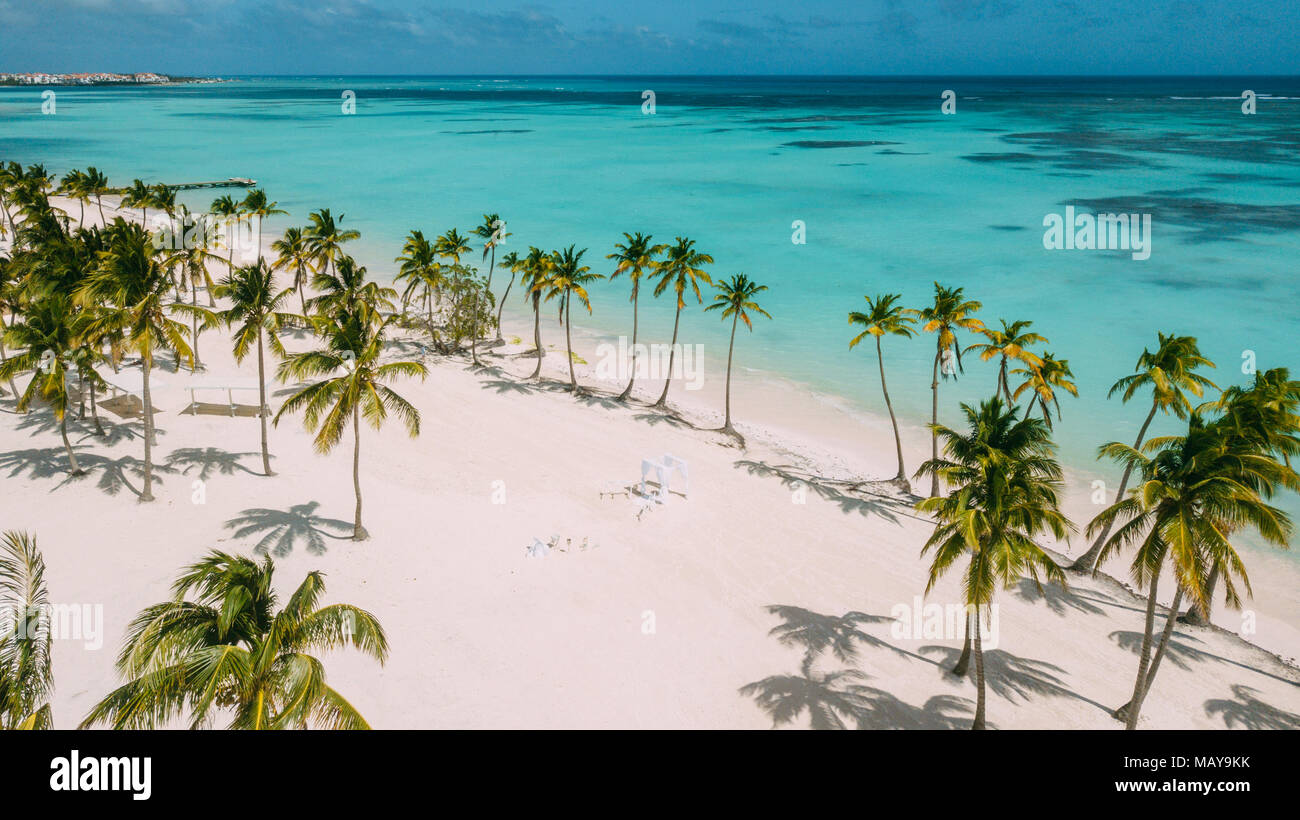 Hochzeit Bogen in der Mitte Paradise Beach Stockfoto