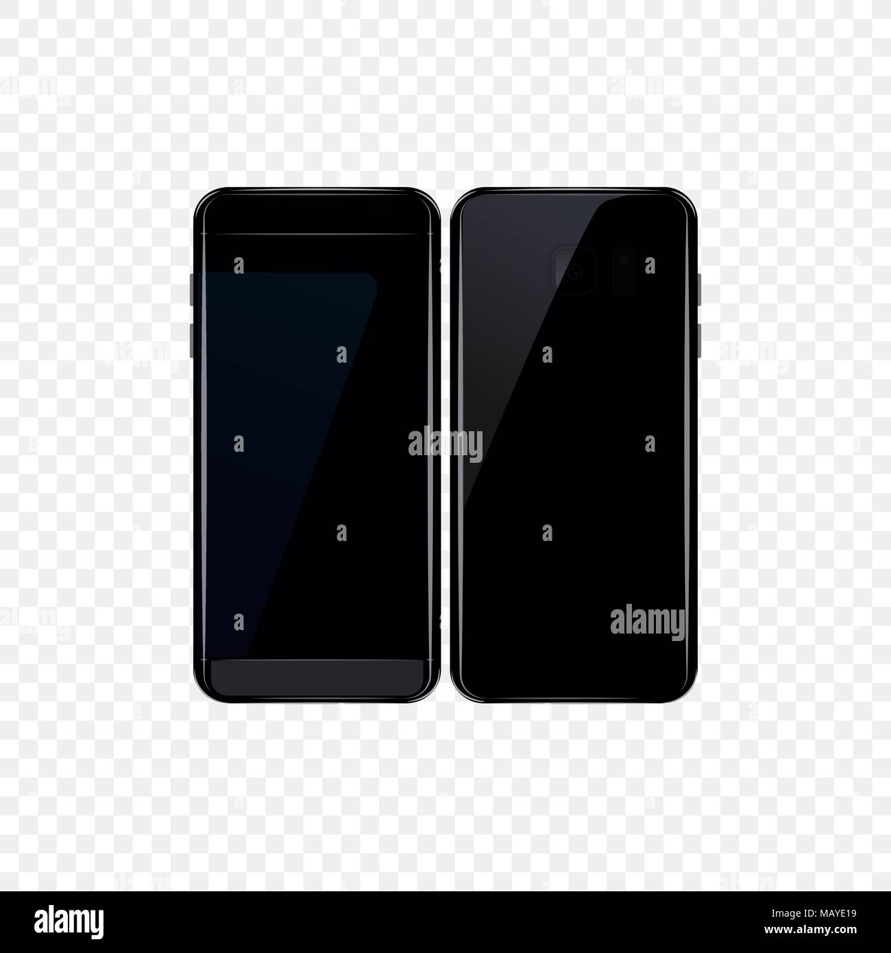 Mobiltelefon mockup. Vector Illustration Stock Vektor