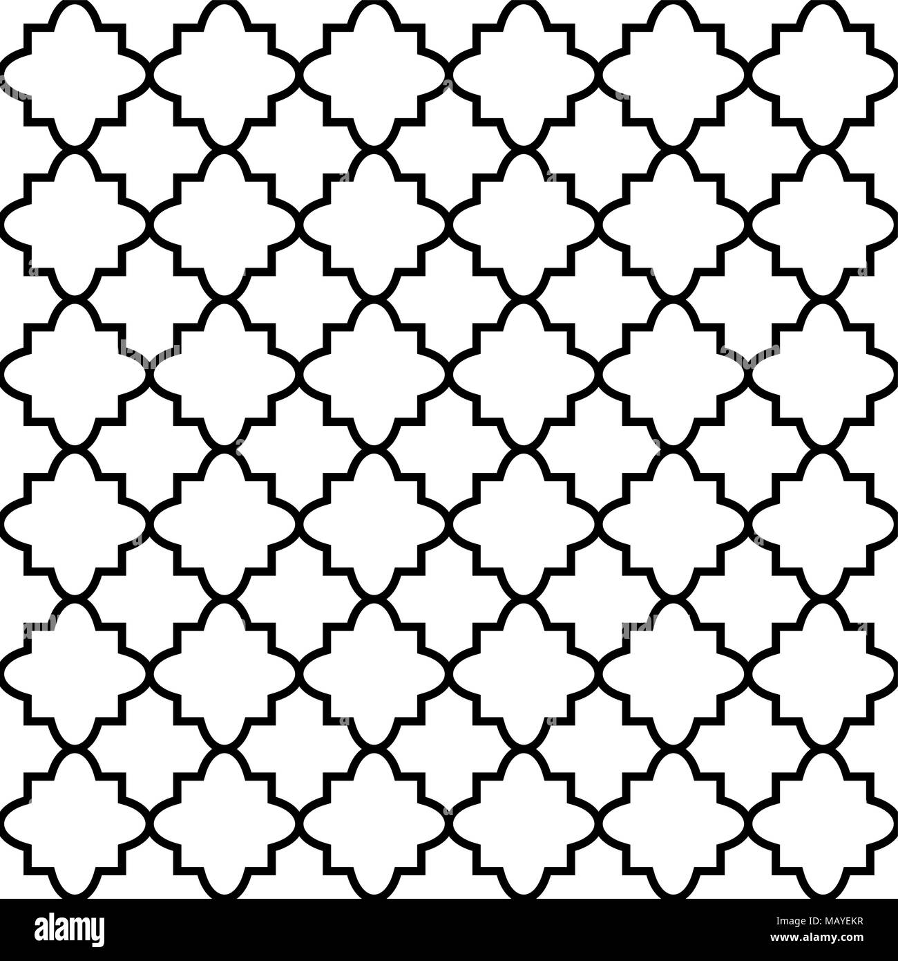 Nahtlose Muster im islamischen Stil, Vektor Geometrisches Ornament Textur oder Hintergrund Stock Vektor