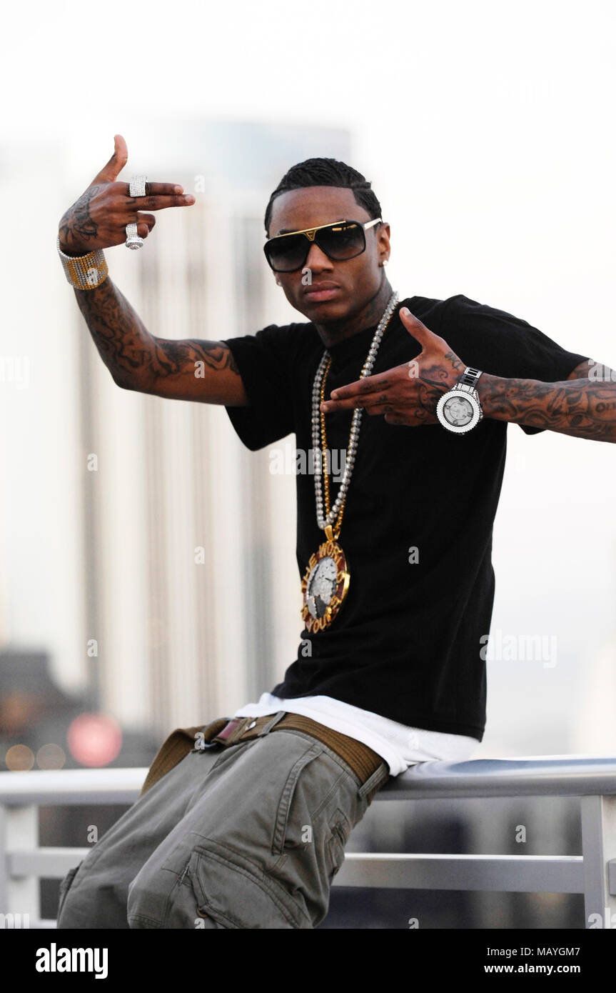 Deandre Weise alias Soulja Boy Tell'Em portrait am 25. September in Los Angeles, Kalifornien 2009. Stockfoto