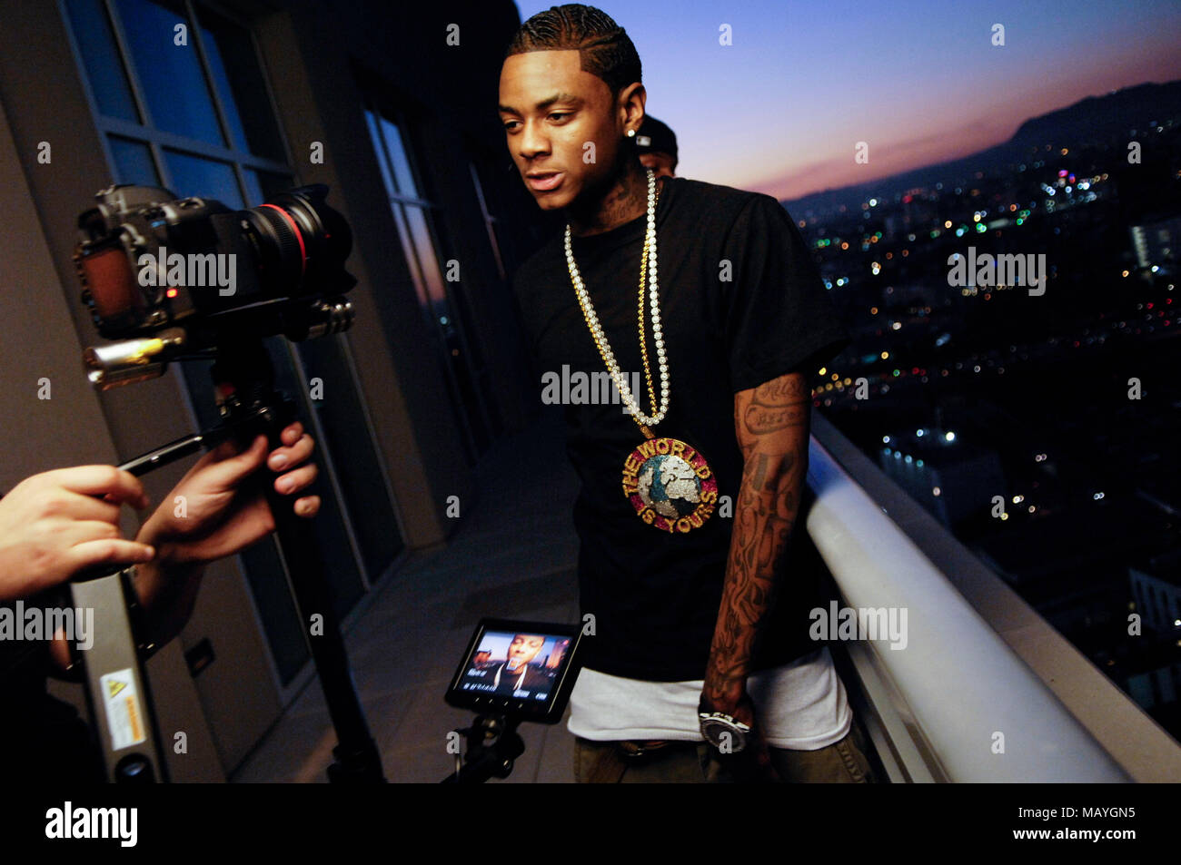 Deandre Weise alias Soulja Boy Tell'Em am 25. September in Los Angeles, Kalifornien 2009. Stockfoto