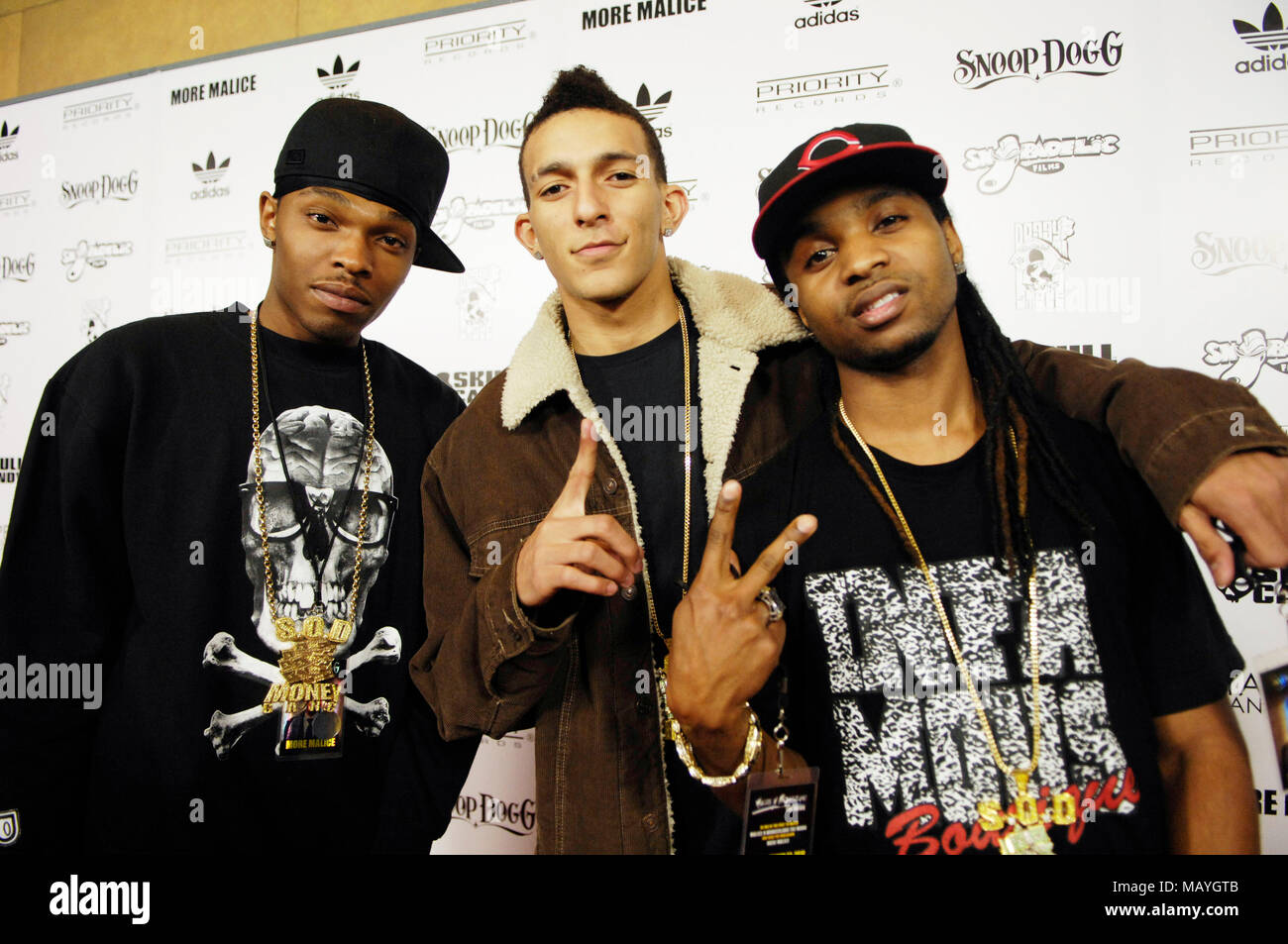 JBar, Khleo Thomas, Lil Playboii an Snoop Dogg Malice n Wonderland Premiere am 22. März 2010 in Los Angeles, Kalifornien. Stockfoto