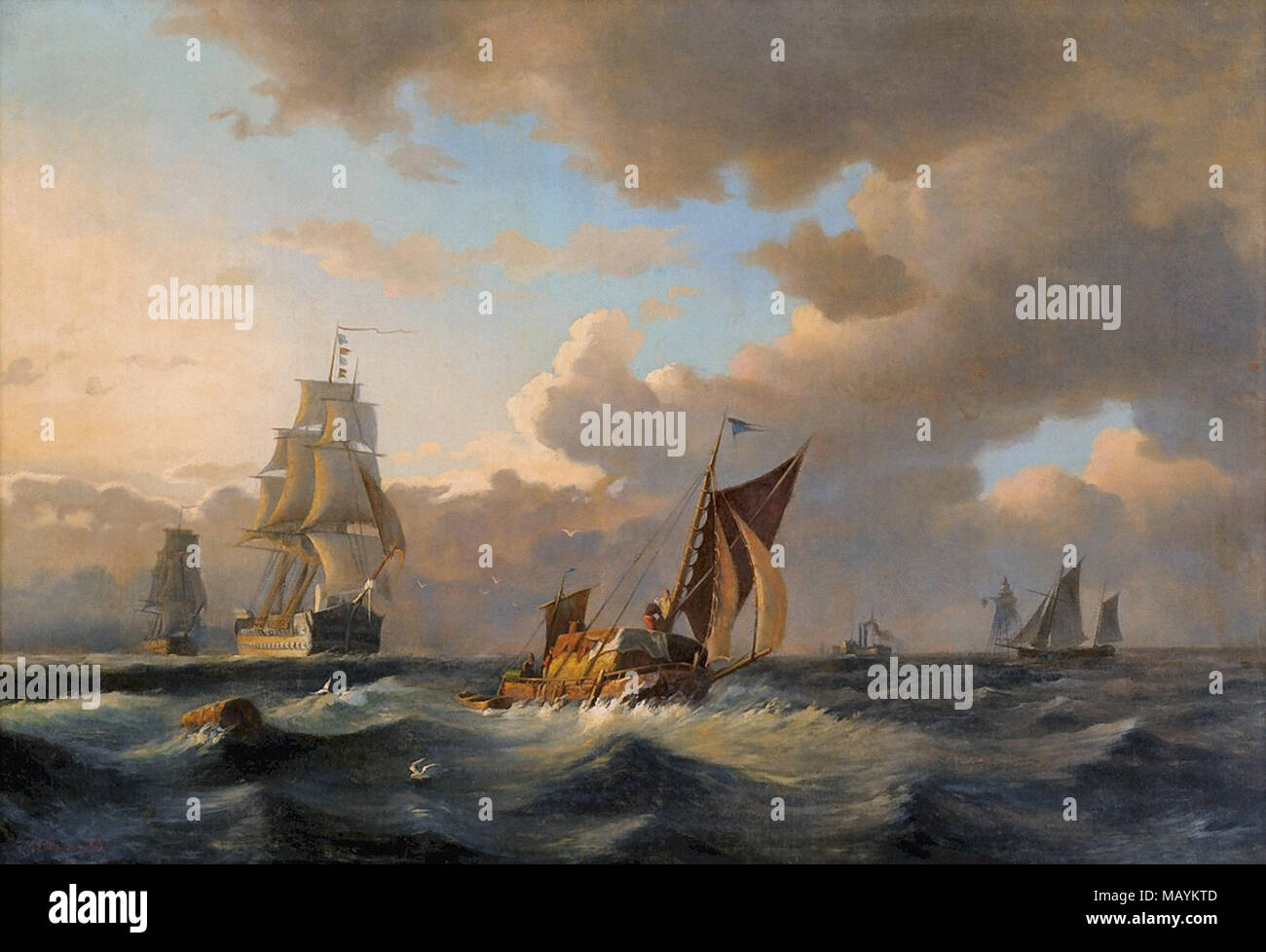 Fauerholdt Viggo - Anklage gegen die Fregatte Stockfoto