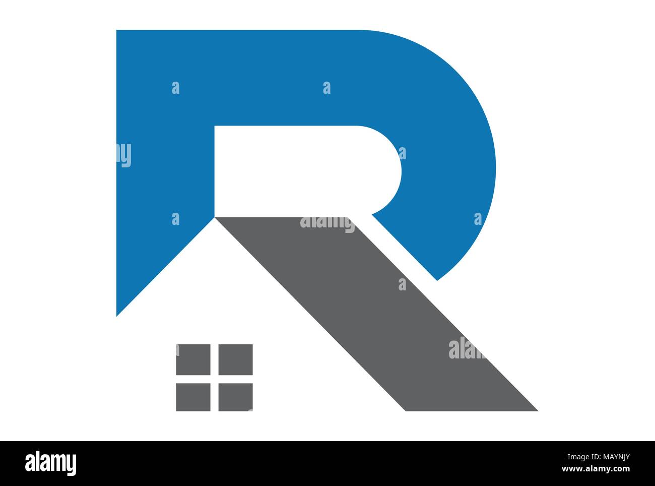 Abstraktes Home Letter R-Logo Stock Vektor