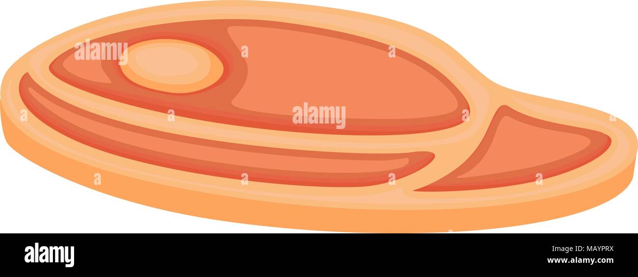 Bunte cartoon bbq Steak Fleisch. Kochen Vector Illustration für Geschenkkarte Zertifikat Banner, Aufkleber, Abzeichen, Zeichen, Stempel, Logo, Beschriftung, Symbol, Poster, Stock Vektor