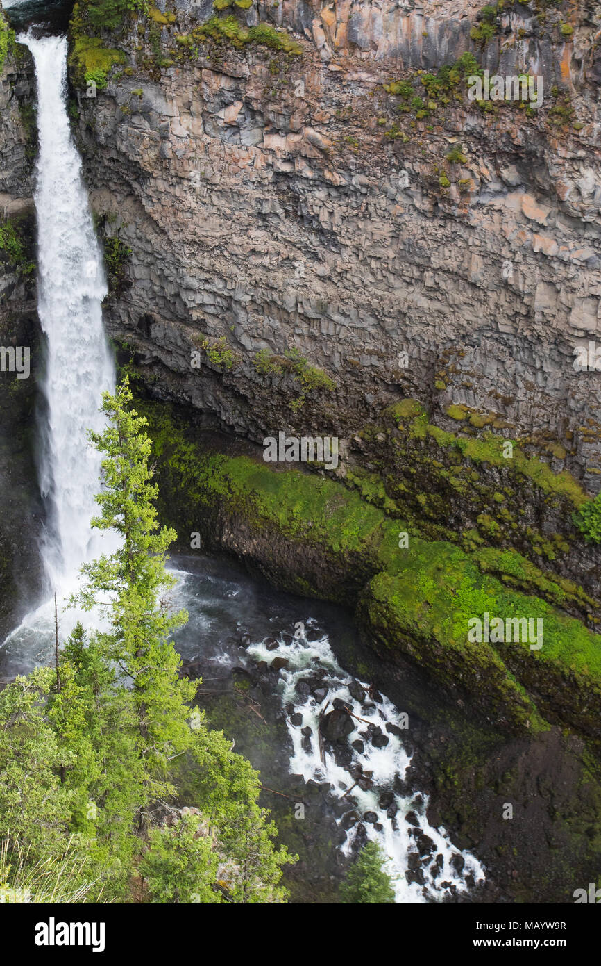 Spahats Falls ist ein beliebtes Reiseziel im Wells Gray Provincial Park Clearwater British Columbia Kanada Stockfoto