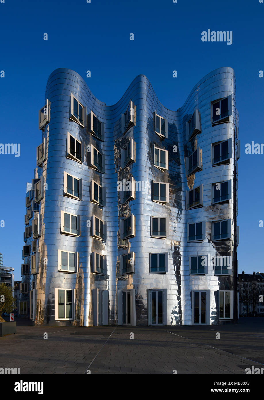 Neuer Zollhof, Medienhafen, Düsseldorf, Nordrhein-Westfalen, Deutschland Stockfoto