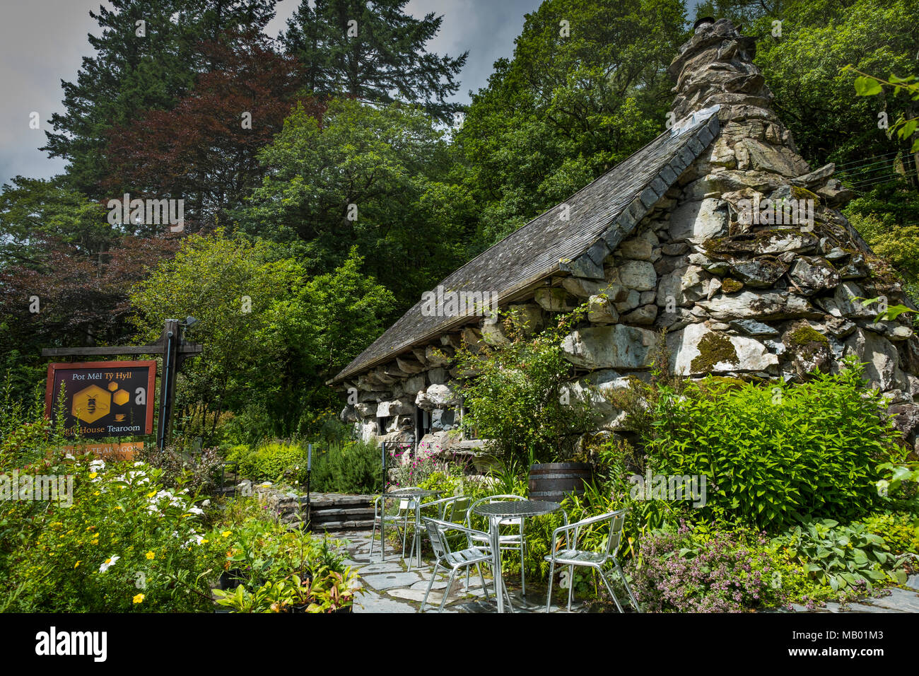 Das hässliche Haus oder Ty Hyll wird durch den Snowdonia Gesellschaft gehört. Stockfoto