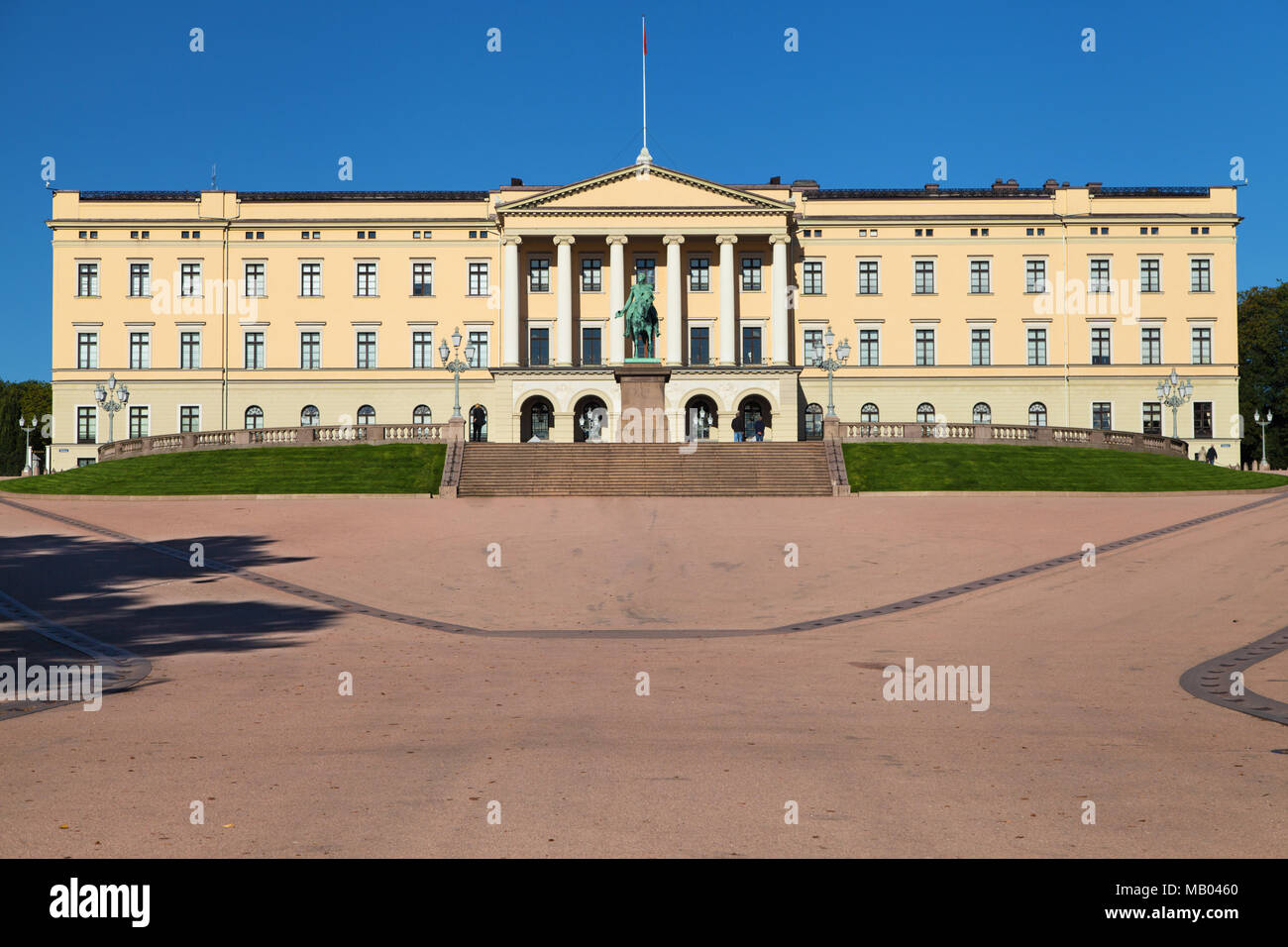 Royal Palace von Oslo, Norwegen. Stockfoto