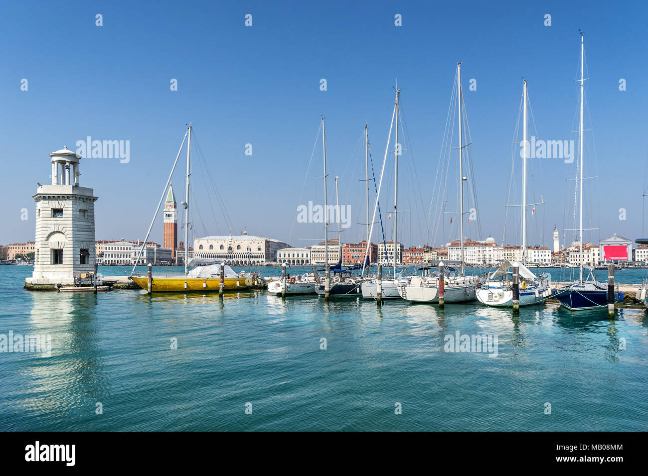 Die marina auf Isola S Giorgio Maggiore in Venedig Stockfoto