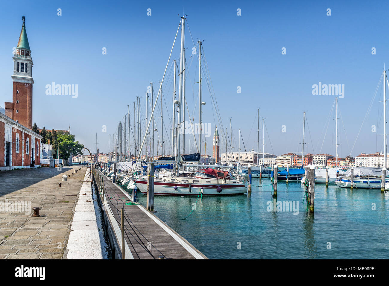 Die marina auf Isola S Giorgio Maggiore in Venedig Stockfoto