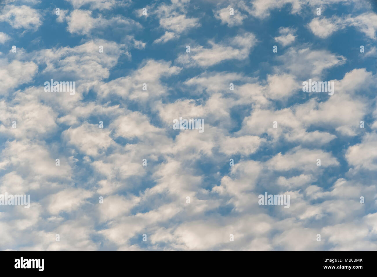 Tief blauen Himmel mit mit Patches der weißen Wolke Stockfoto