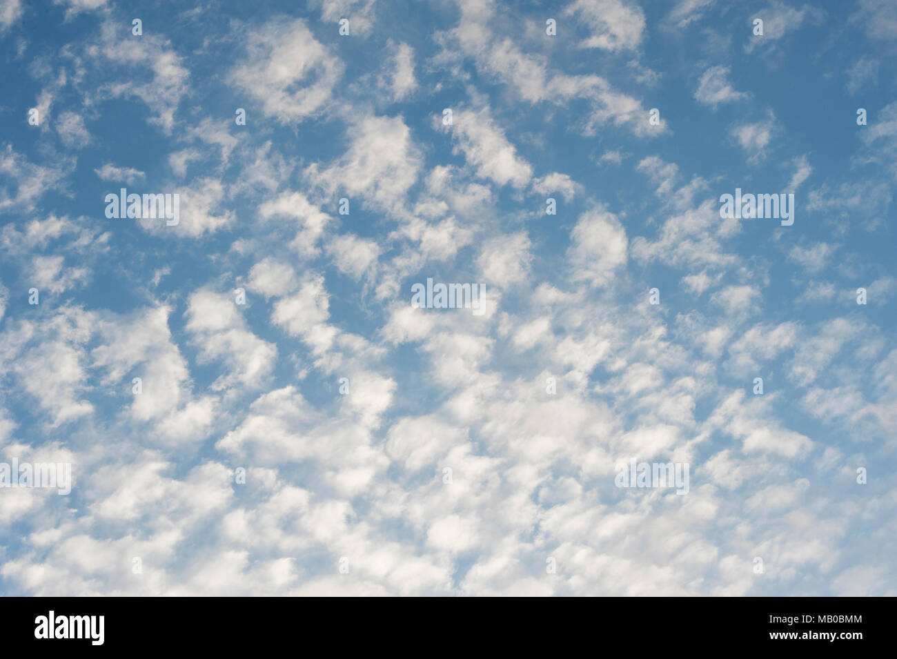 Tief blauen Himmel mit mit Patches der weißen Wolke Stockfoto