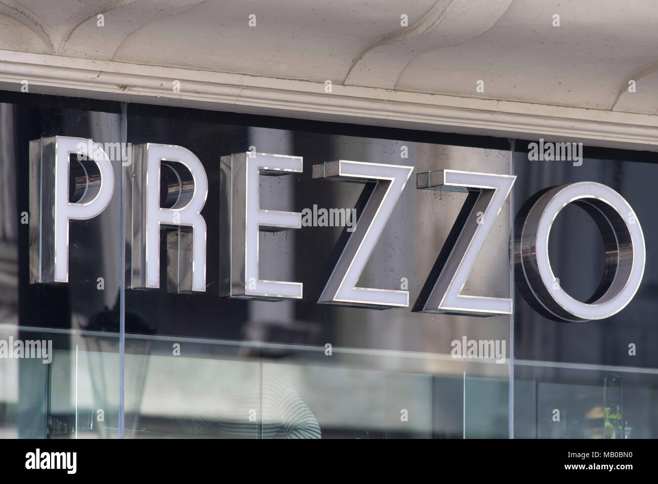 Prezzo restaurant Shop singen Logo. Stockfoto