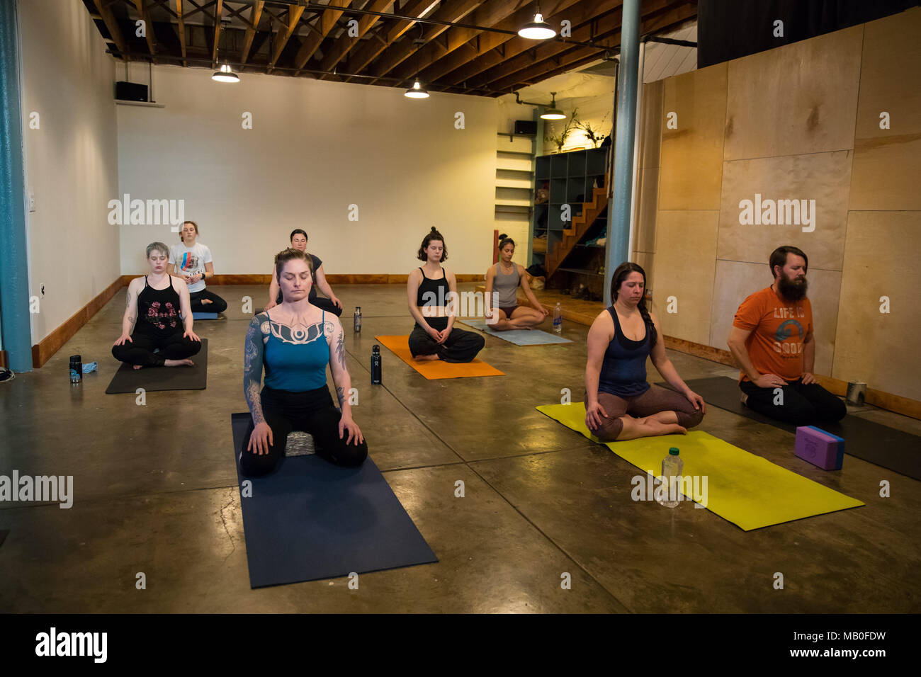 Yoga Studio Editorial Stockfoto