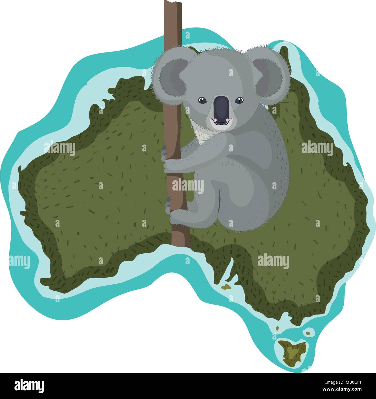 Map Of Australia Koala Stockfotos Und Bilder Kaufen Alamy