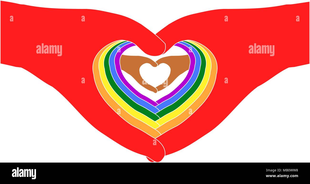 Support LGBTQ-Konzept. Vector Illustration, EPS 10. Stock Vektor