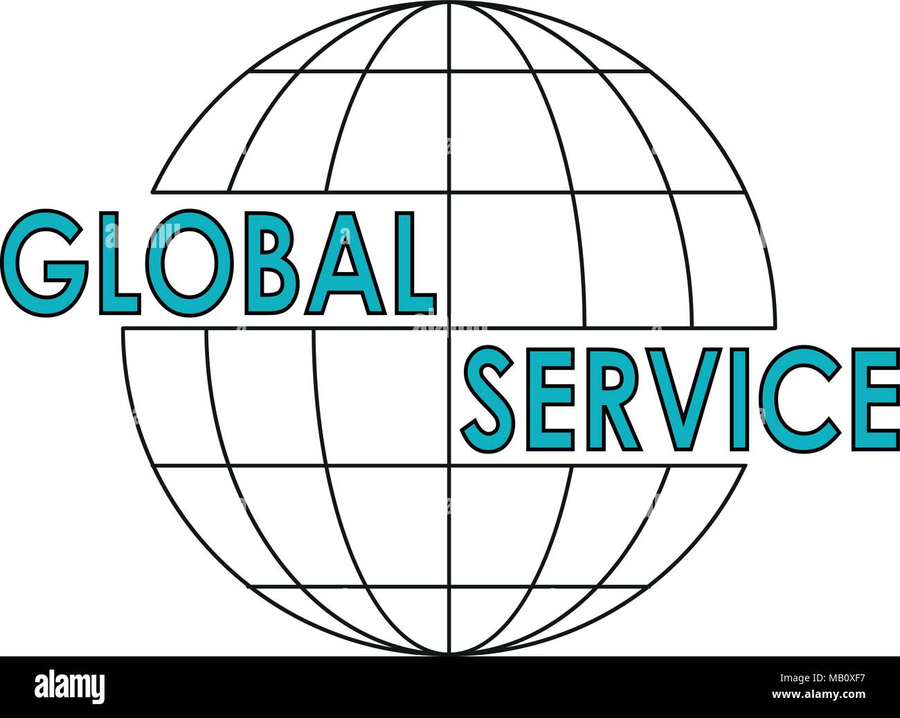 Global Service Icon-Vektor Stock Vektor