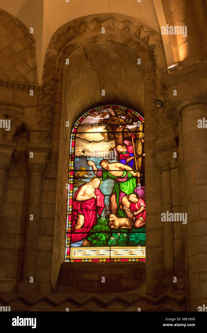 Glasfenster in der Kathedrale von Ely, Cambridgeshire, England, Grossbritannien, Europa Stockfoto