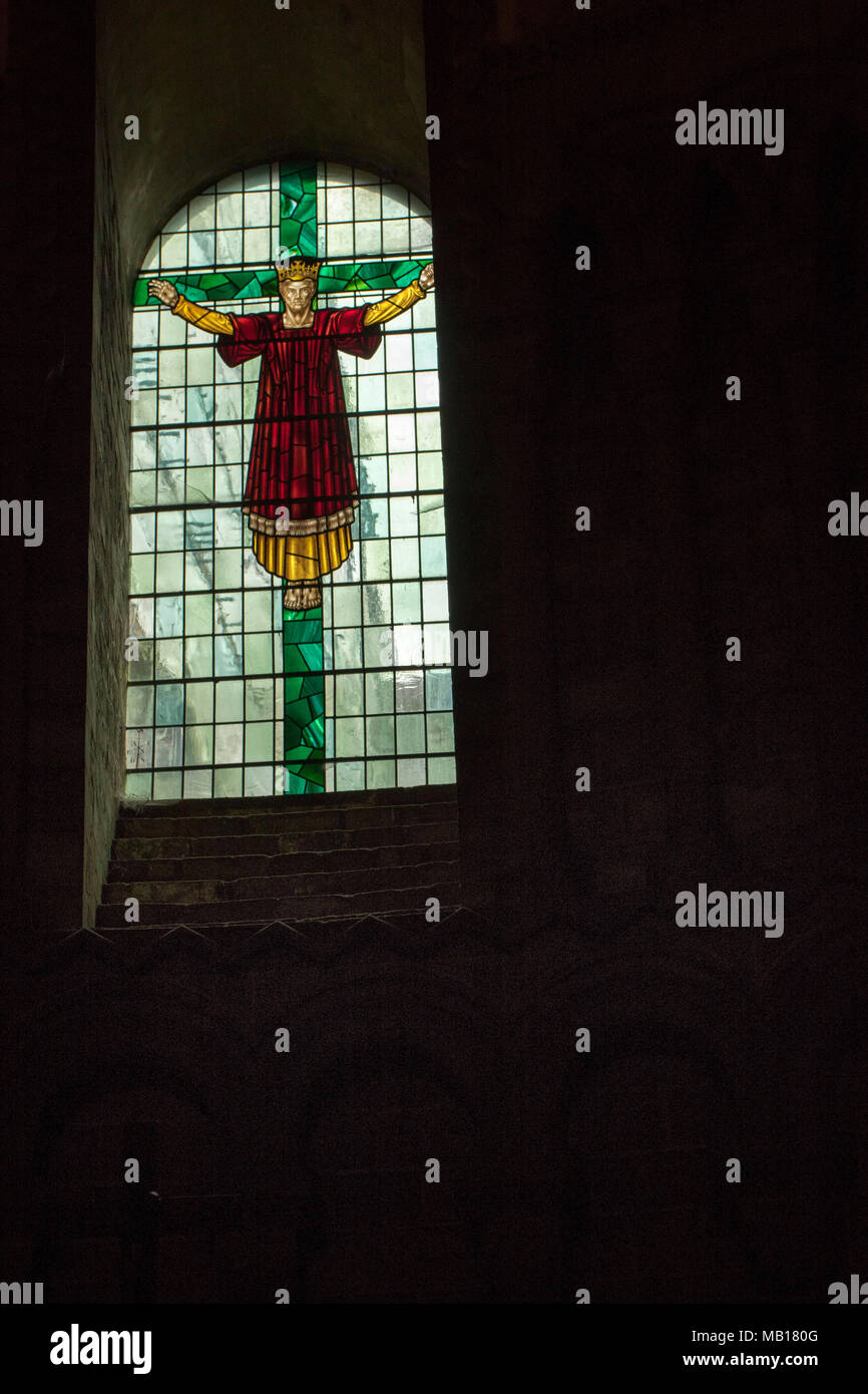 Glasfenster in der Kathedrale von Ely, Cambridgeshire, England, Grossbritannien, Europa Stockfoto