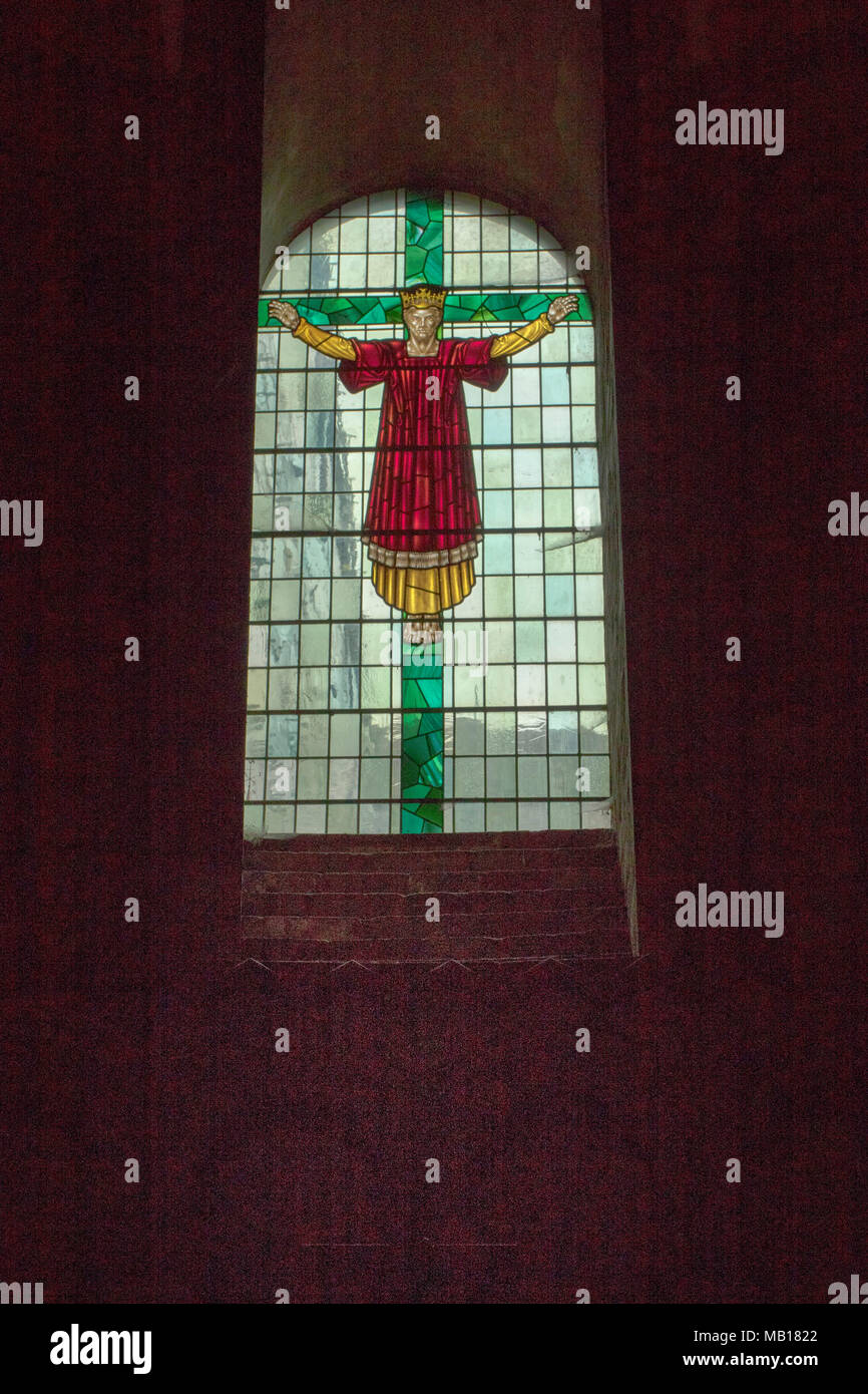 Glasfenster in der Kathedrale von Ely, Cambridgeshire, England, Grossbritannien, Europa Stockfoto