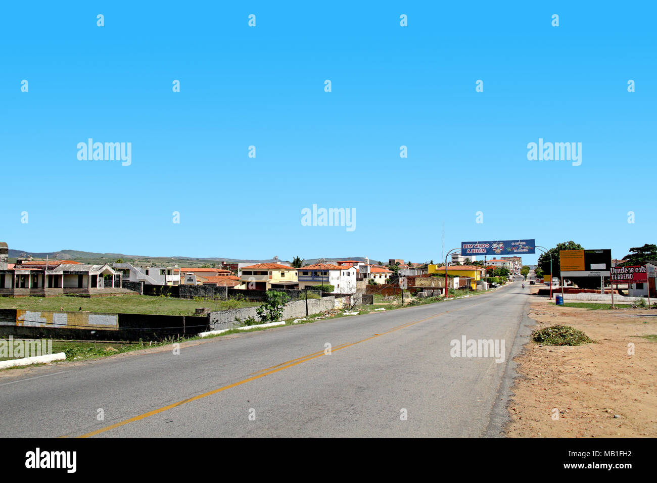 Straße, Belém, Paraíba, Brasilien Stockfoto