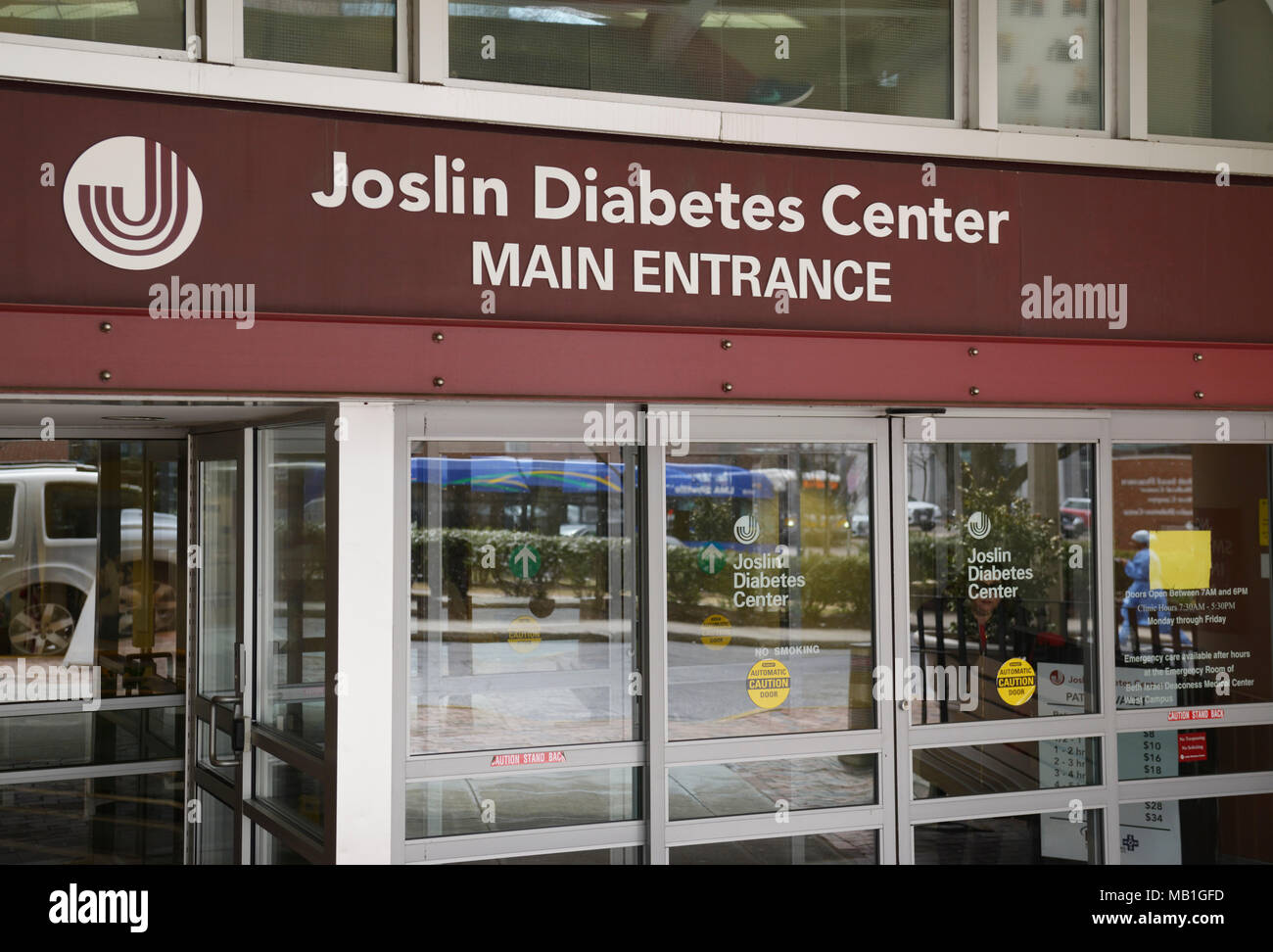 Joslin Diabetes Center, Boston MA. Diabetes Forschung und der Behandlung im Krankenhaus mit der Harvard Medical School angeschlossenes Stockfoto