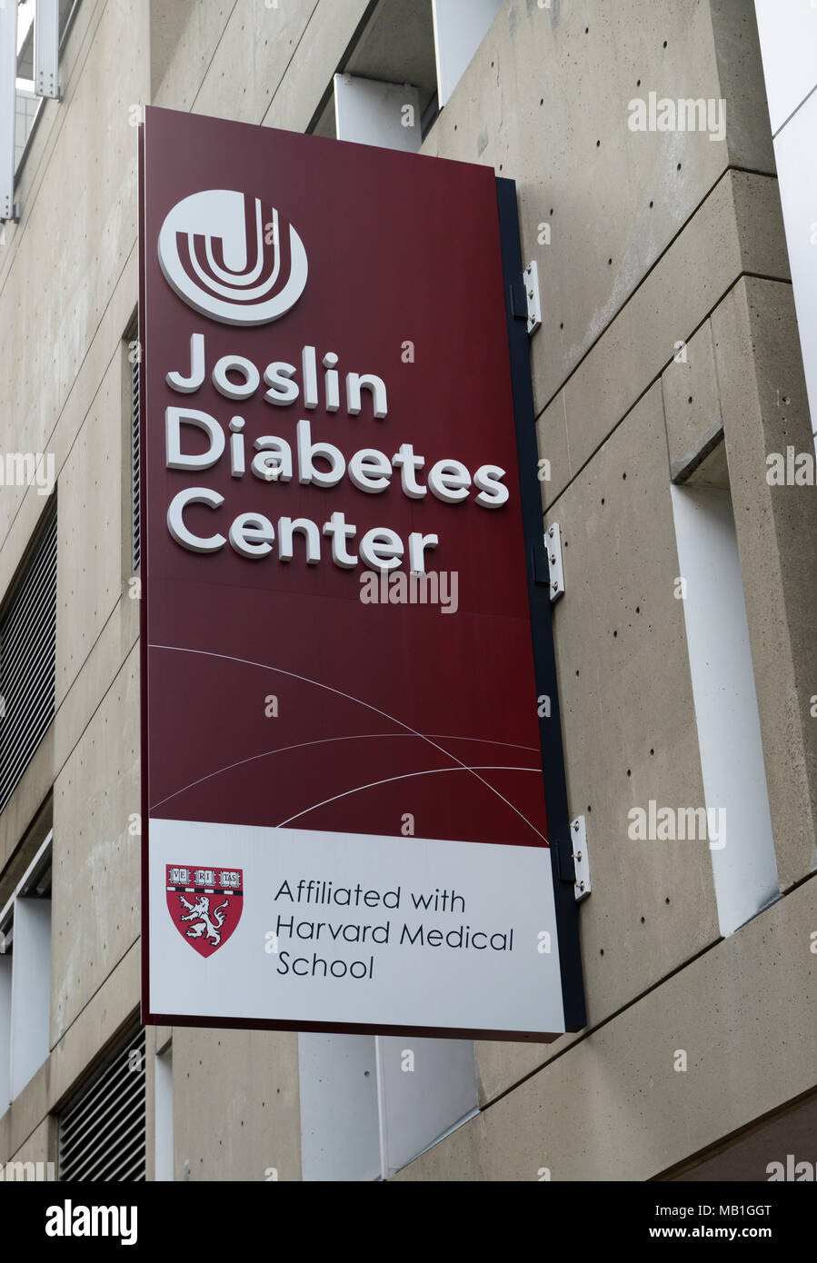 Joslin Diabetes Center, Boston MA. Diabetes Forschung und der Behandlung im Krankenhaus mit der Harvard Medical School angeschlossenes Stockfoto
