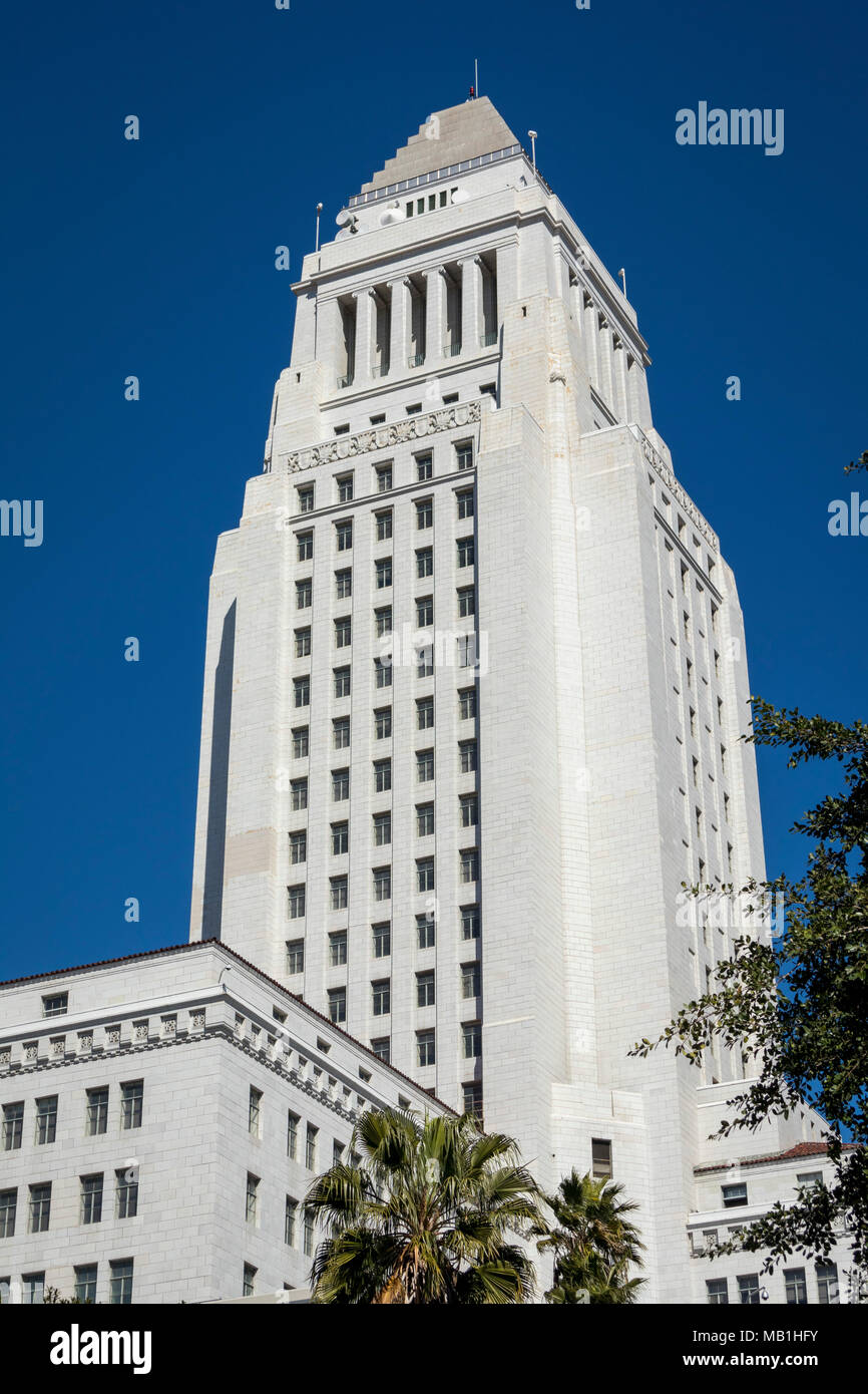 Los Angeles City Hall, Abgeschlossen 1928, Kalifornien, USA Stockfoto