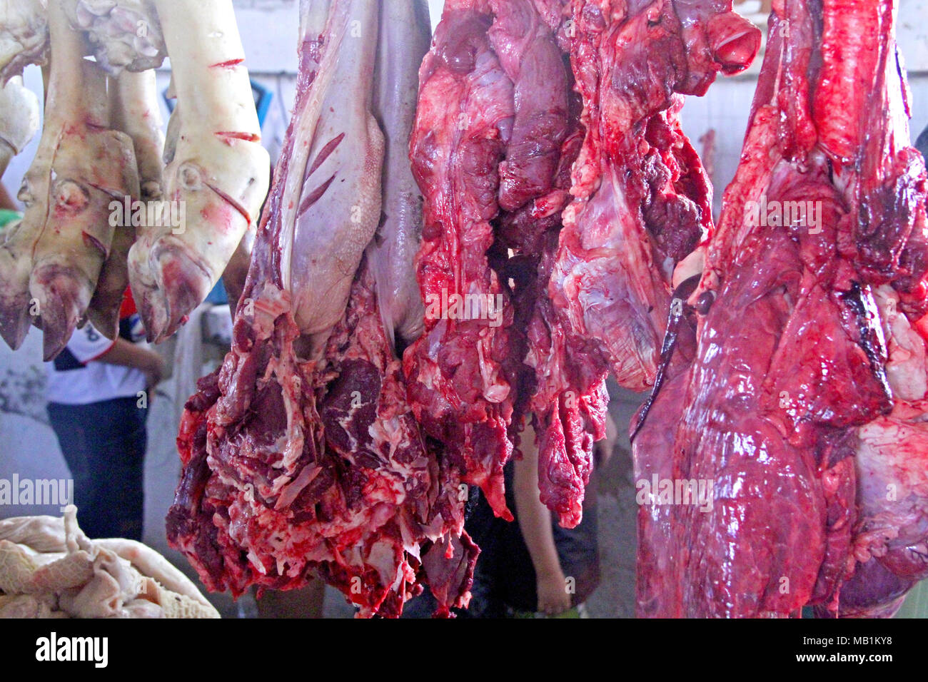 Fleisch, freier Markt, Belem, Paraíba, Brasilien Stockfoto