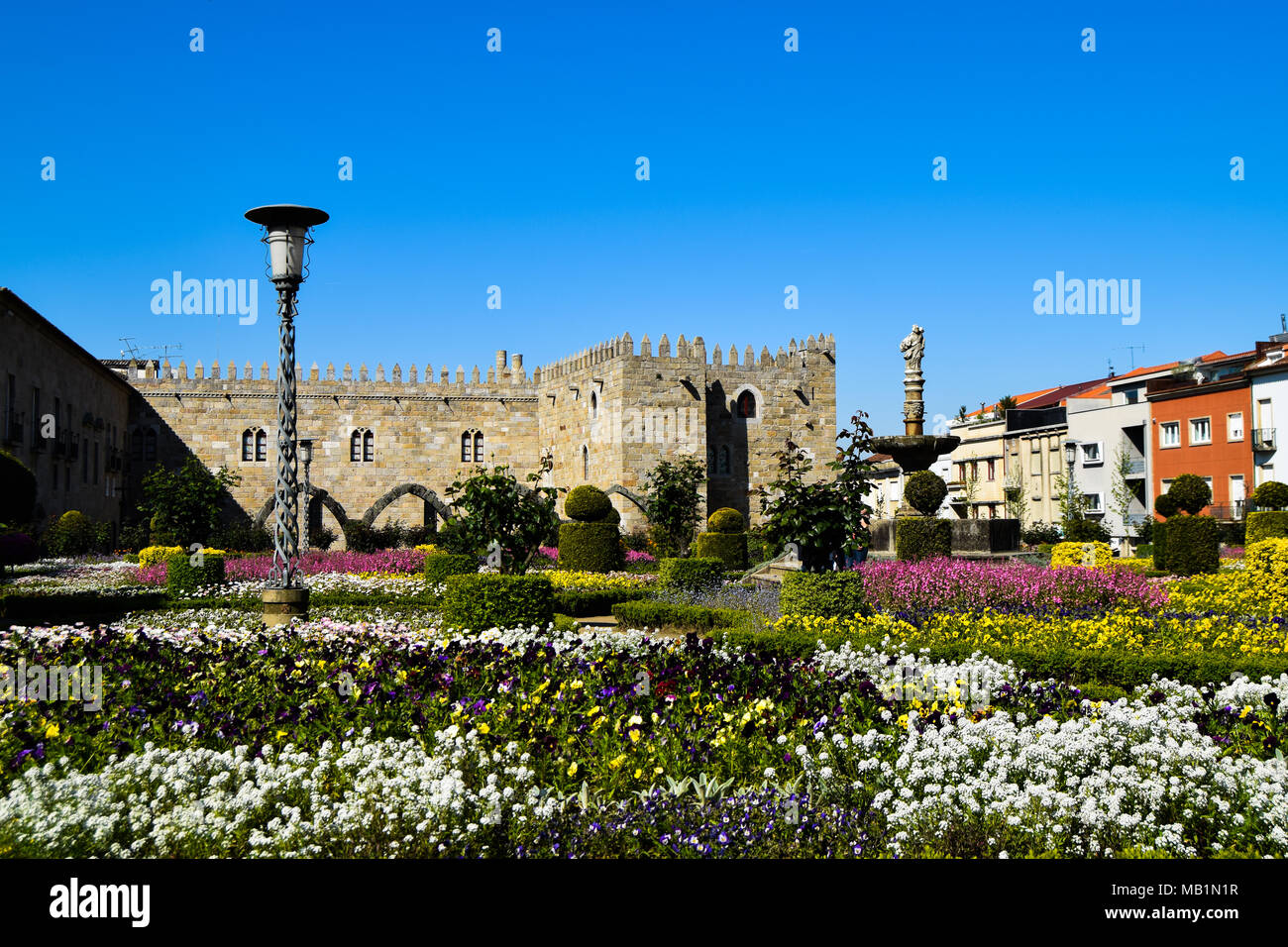 Citiy von Braga, Portugal der Jardim Santa Bárbara Garten im Frühling gemacht Stockfoto