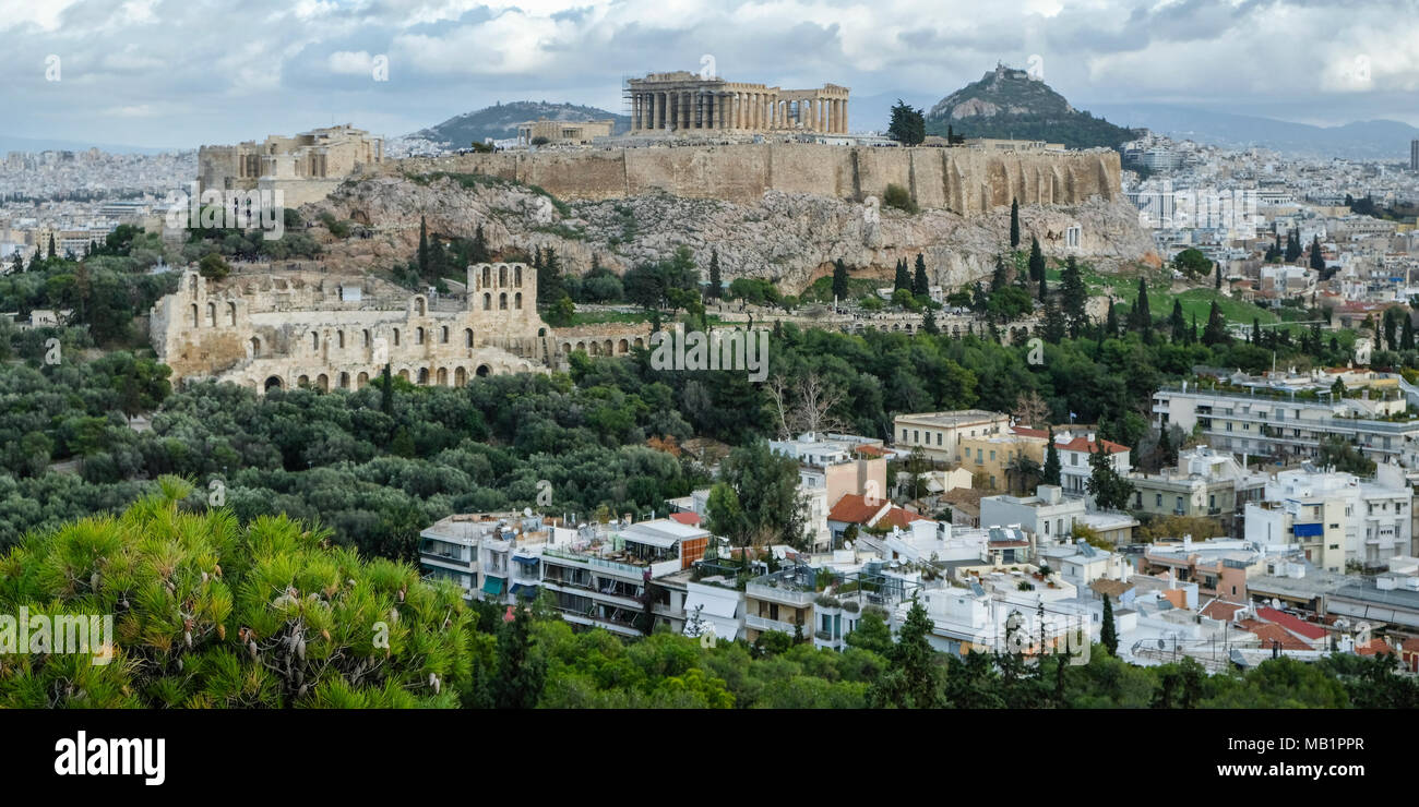 Die Akropolis in Athen, Griechenland Stockfoto