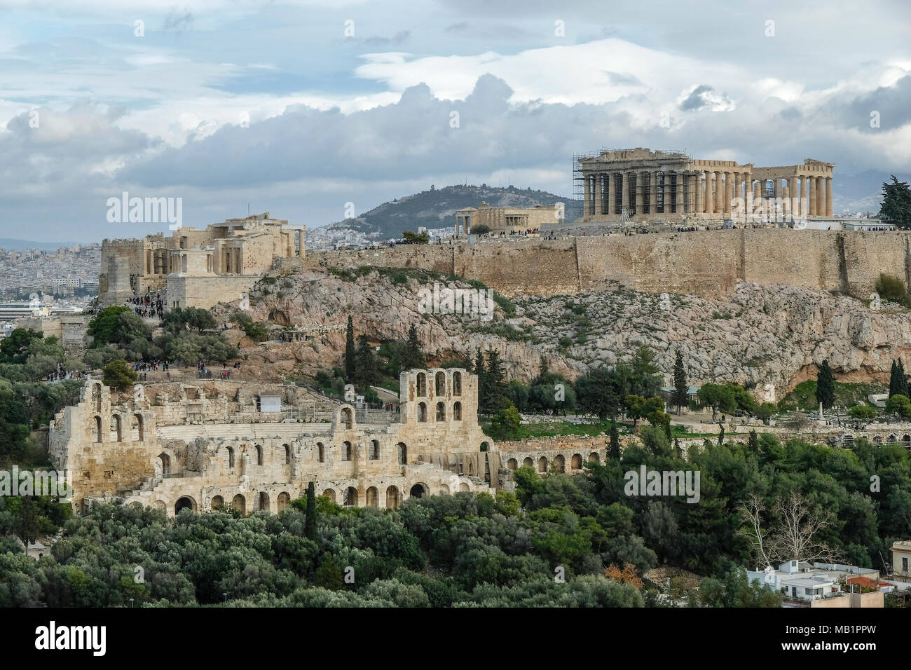 Die Akropolis in Athen, Griechenland Stockfoto