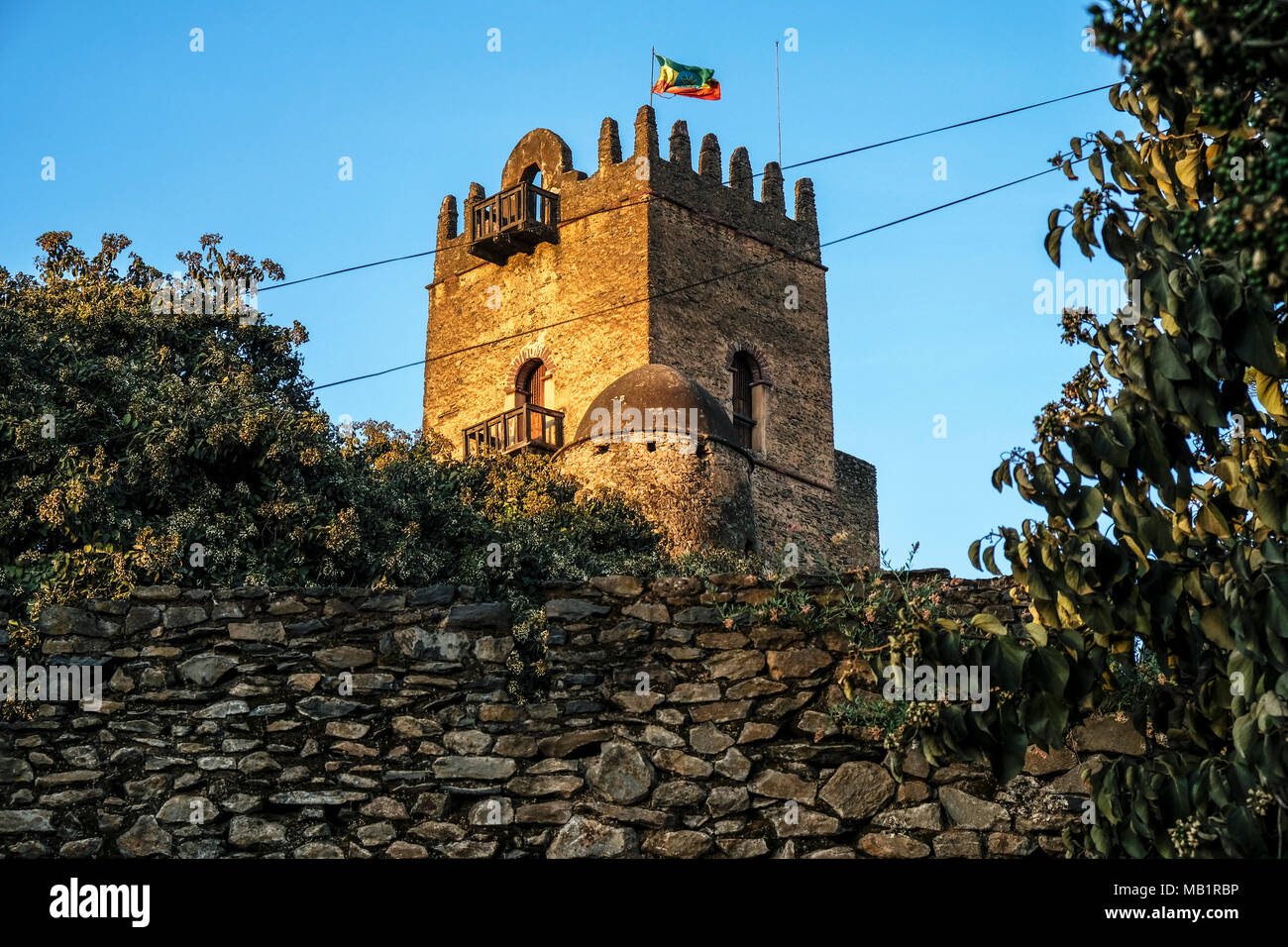 Fasilides Palace in Gondar, Äthiopien Stockfoto