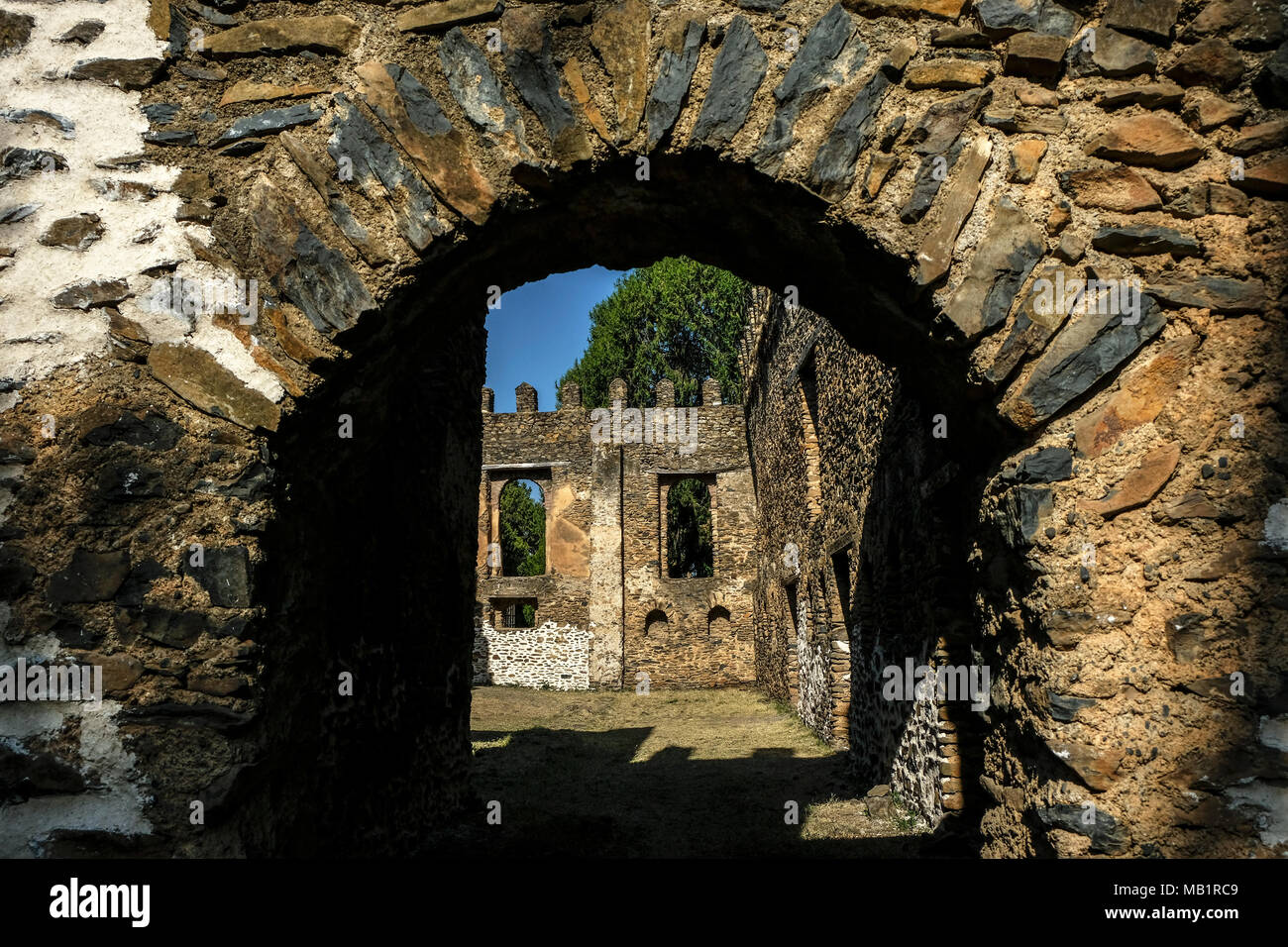 Fasilides Palace in Gondar, Äthiopien Stockfoto