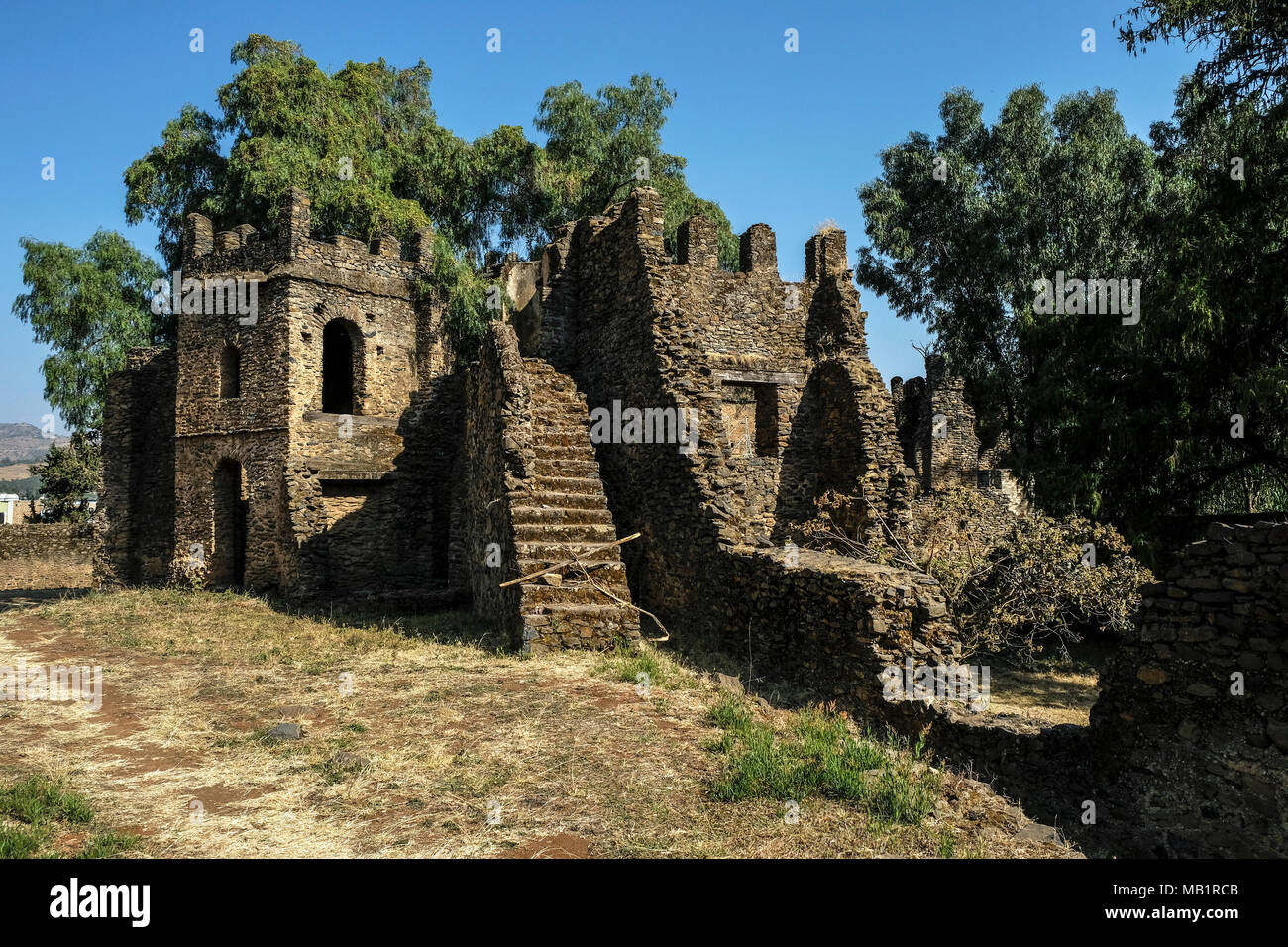 Fasilides Palace in Gondar, Äthiopien Stockfoto