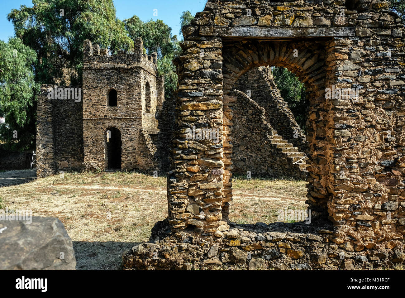Fasilides Palace in Gondar, Äthiopien Stockfoto
