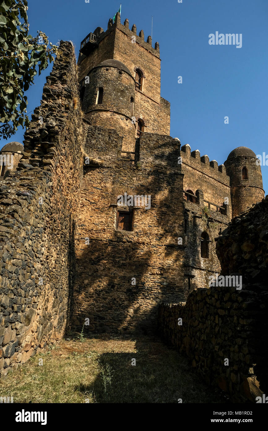 Fasilides Palace in Gondar, Äthiopien Stockfoto