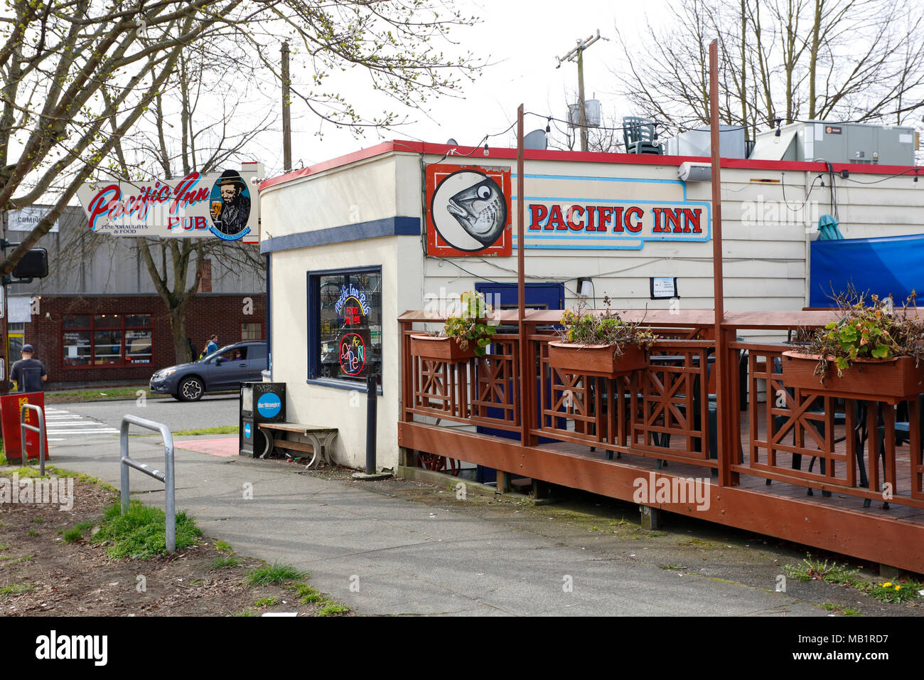 Pacific Inn Pub, 3501 Stone Way N, Seattle Schaufenster Foto einer Bar in der Fremont Nachbarschaft. washington State Stockfoto