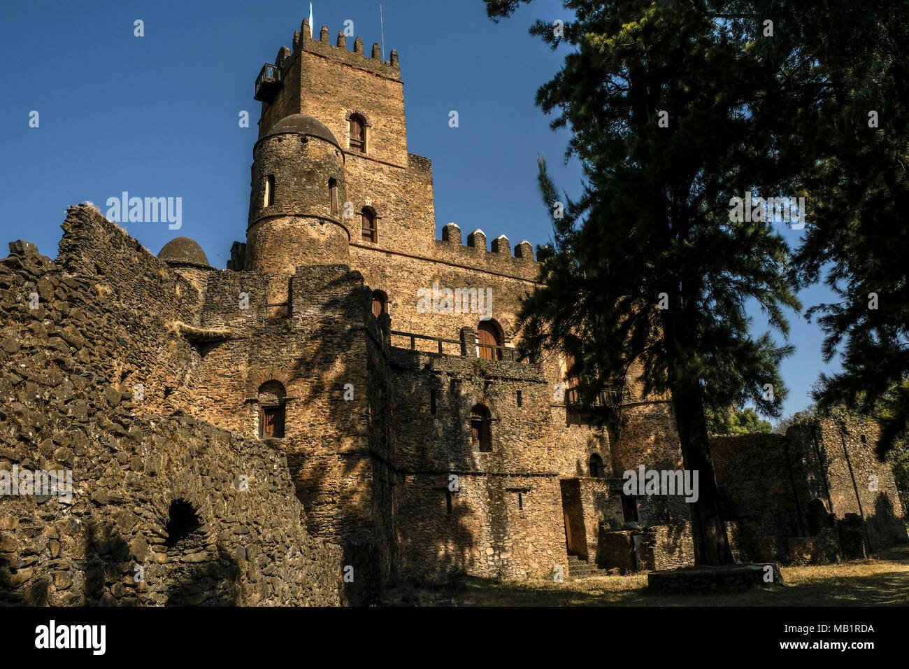 Fasilides Palace in Gondar, Äthiopien Stockfoto