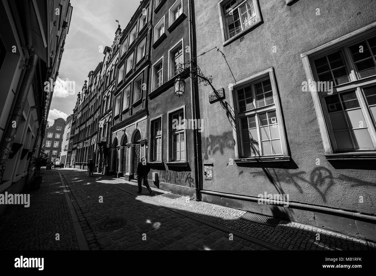 Straße und die Architektur von Gdánsk, Polen Stockfoto