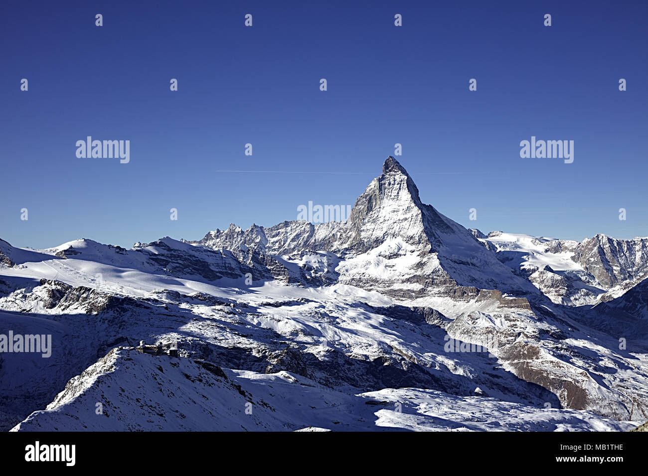 Zermatt Gletscher Seilbahn Stockfoto