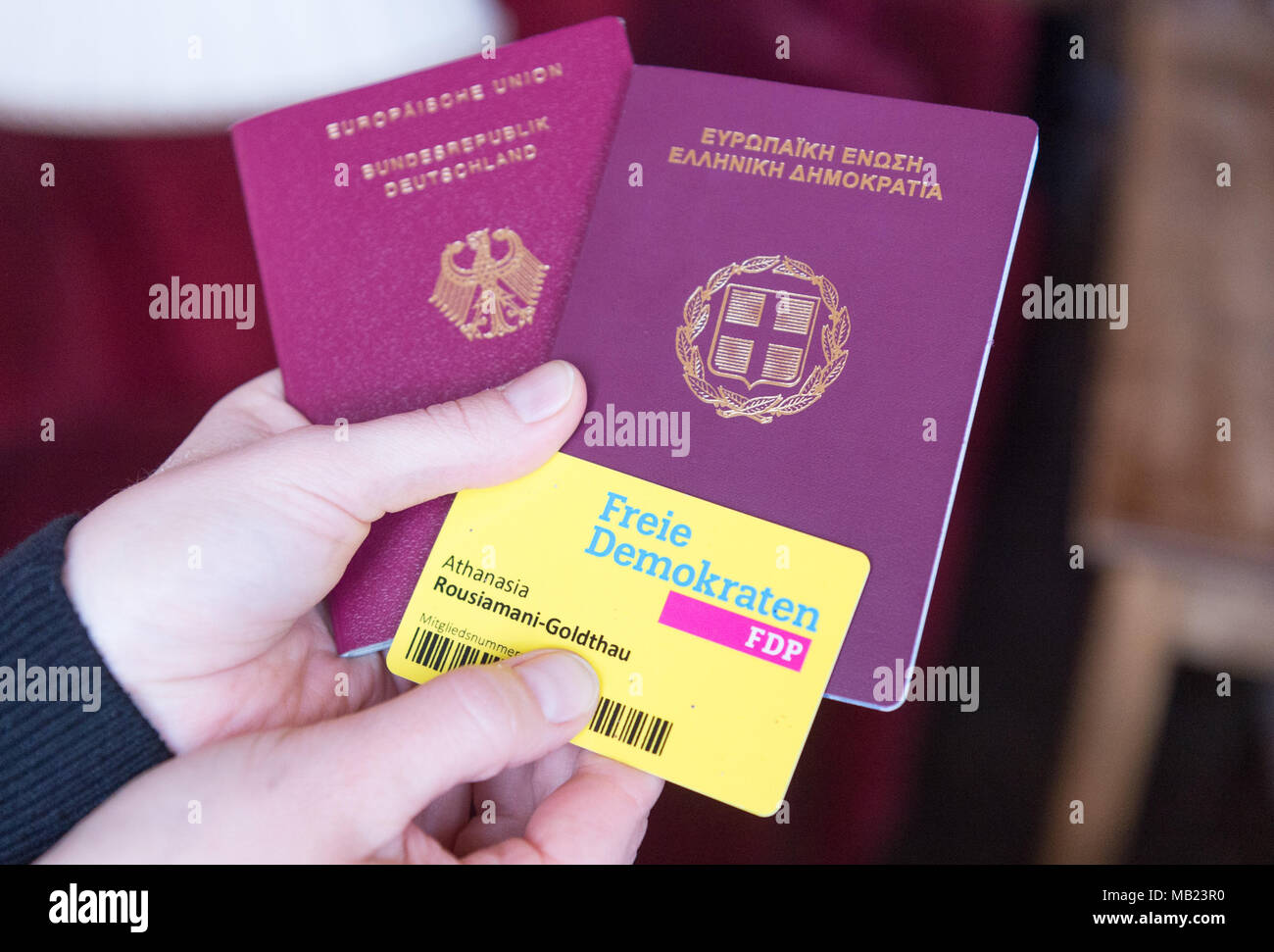 Marz 18 Deutschland Berlin Athanasia Rousiamani Goldthau Der Freien Demokratischen Partei Fdp Ein Politiker Aus