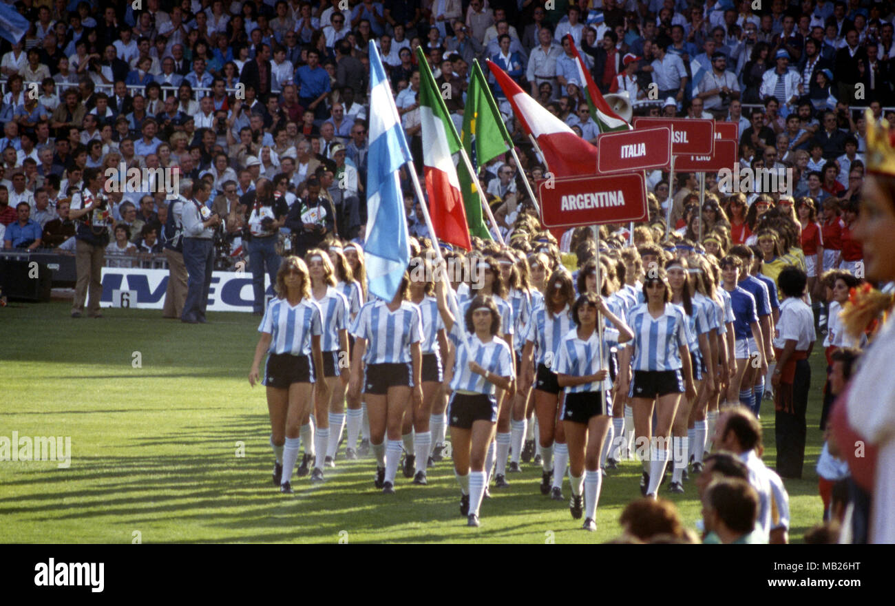 FIFA WM-Espana 1982 (Spanien 1982) 13.6.1982, Camp Nou, Barcelona. FIFA WM 1982 - Eröffnungsfeier. Stockfoto