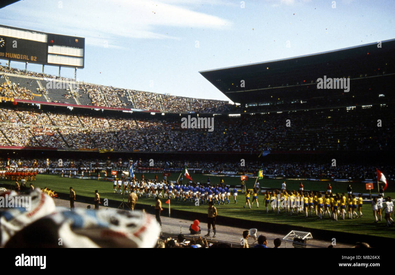 FIFA WM-Espana 1982 (Spanien 1982) 13.6.1982, Camp Nou, Barcelona. FIFA WM 1982 - Eröffnungsfeier. Stockfoto