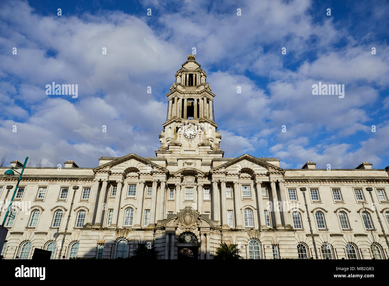 Stockport Rat Wahrzeichen Grad II Liste* Rathaus in Greater Manchester Architekten Sir Alfred Brumwell Thomas mit dem Spitznamen "die Hochzeitstorte' Stockfoto